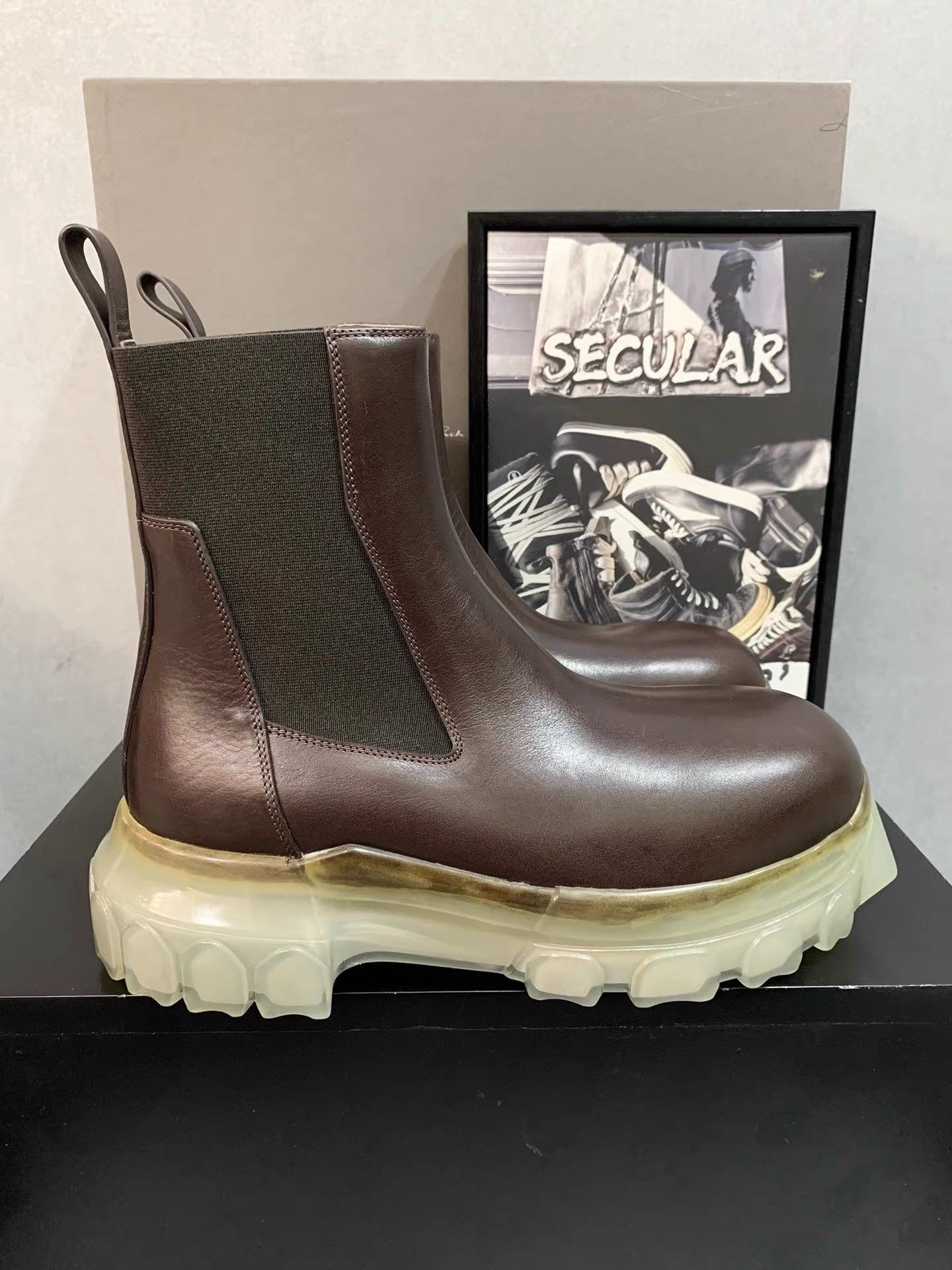 Rick Owens Rick Owens Tractor Octopus Sole Chelsea Boots K34 Size US 5 / IT 35 - 3 Thumbnail