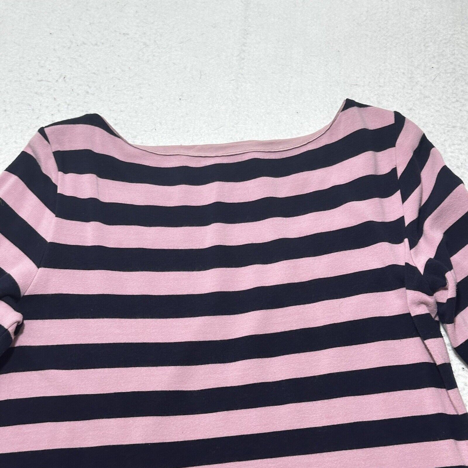 Other Talbots Medium Boat Neck Pink Blue Stripe Sweater Zipper Size M / US 6-8 / IT 42-44 - 13 Thumbnail
