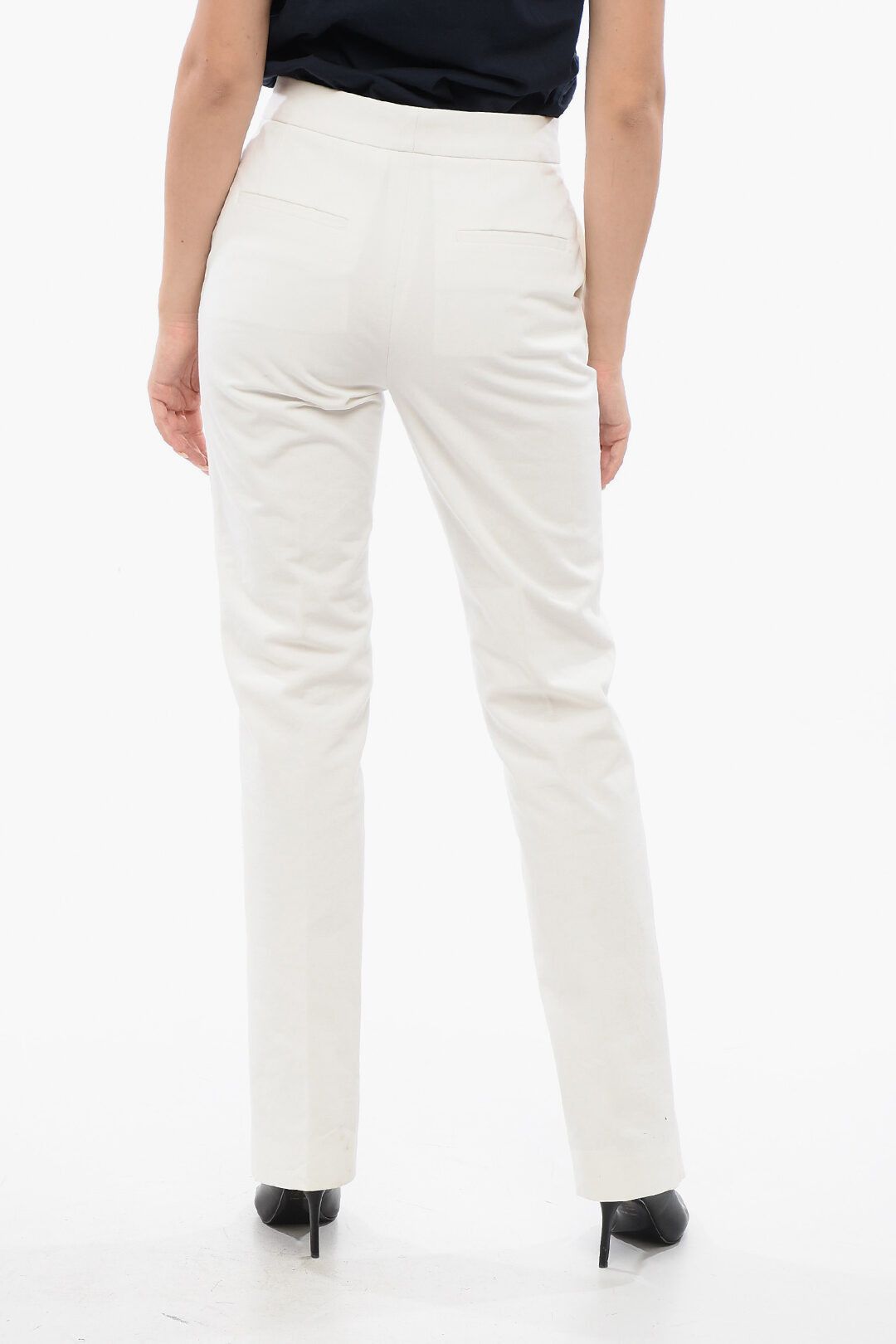 Jil Sander og1mm1225 High-waisted Pant in White Size 27" / US 4 / IT 40 - 2 Thumbnail