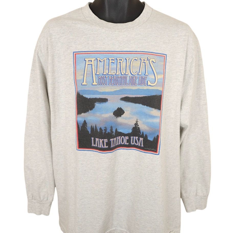 Other Lake Tahoe Bikeway T Shirt Mens Size Large Gray 2009 Bike Size US L / EU 52-54 / 3 - 1 Thumbnail