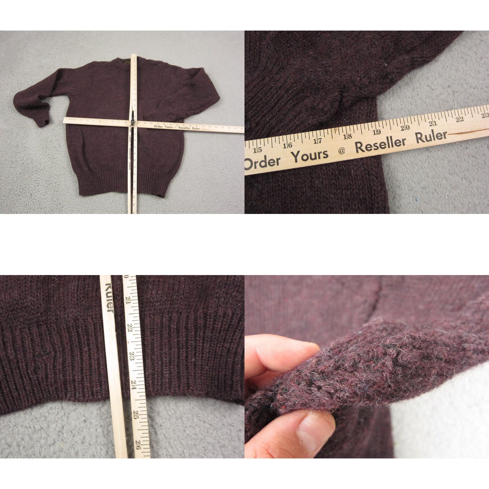 Eddie Bauer VINTAGE Eddie Bauer Sweater Womens L Purple 100% Wool Pullover Knit Mock Neck Size L / US 10 / IT 46 - 8 Thumbnail