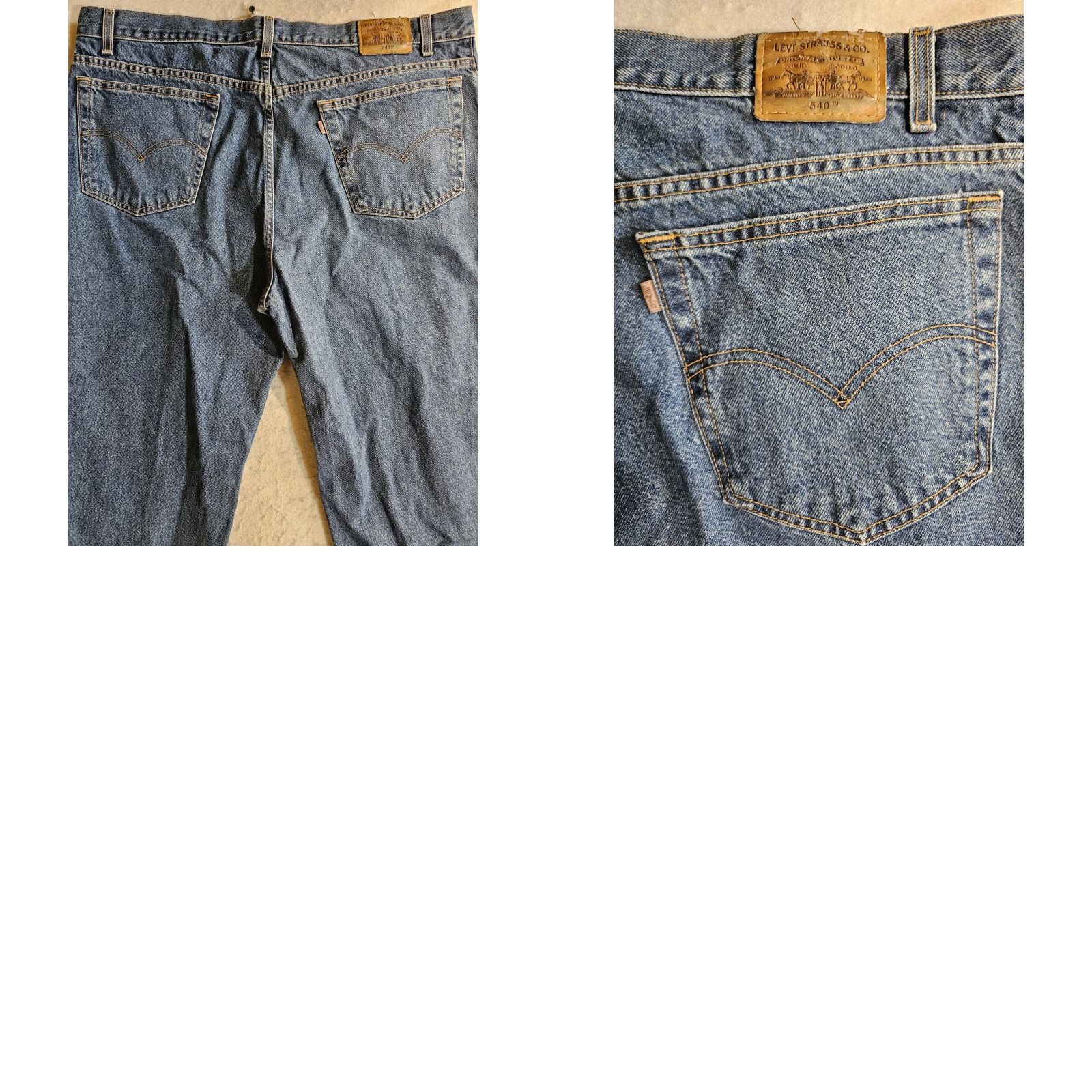 Levi's VINTAGE Levi's 540 Brown Tab Relaxed Fit Denim Jeans Mens 44x32 Levi's 540 90s Mexico Blue Cotton Denim Straight Pocket Jeans Men 90s Size US 44 / EU 60 - 9 Thumbnail