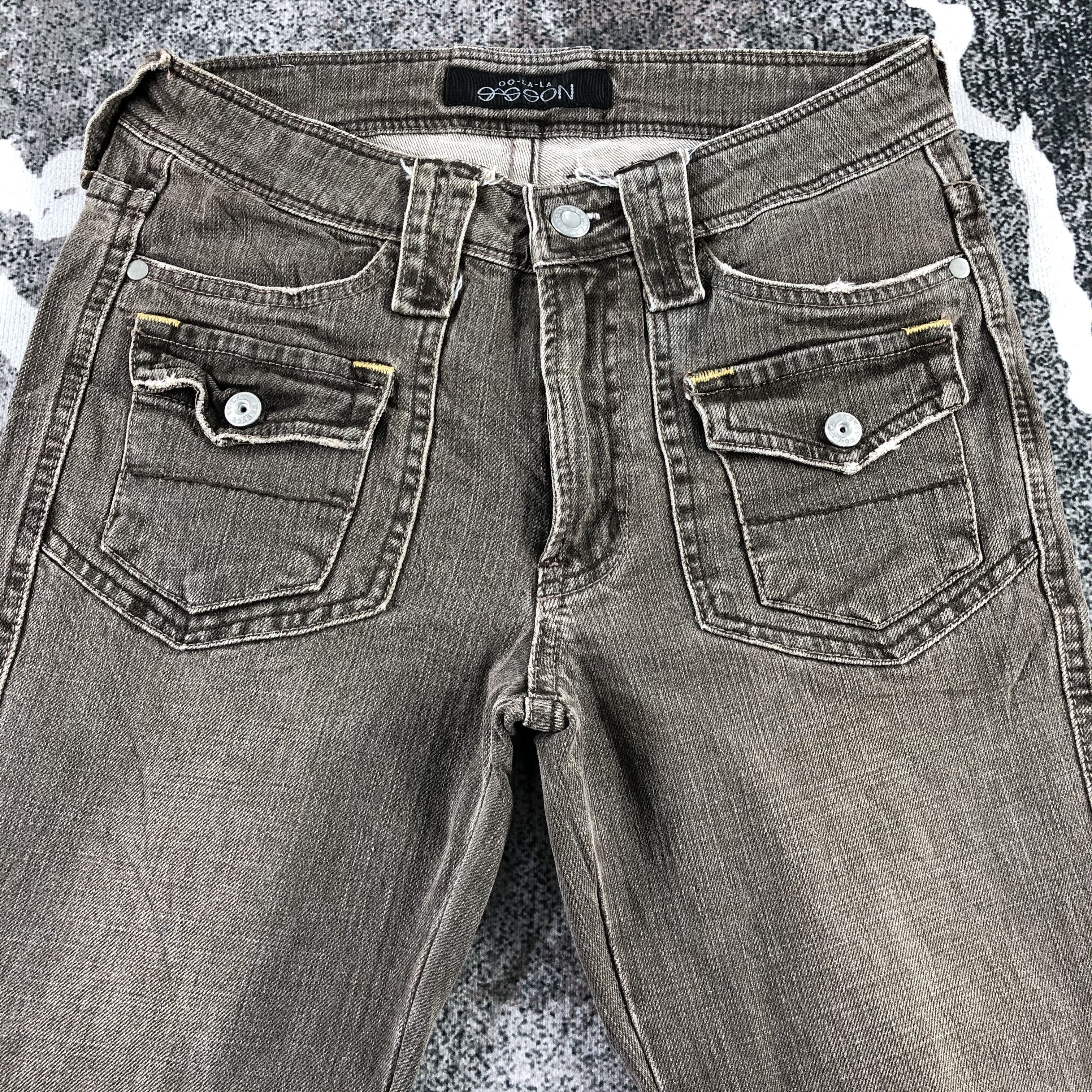 Japanese Brand Japanese Bush Pants Jeans Faded Brown Flare Denim KJ1324 Size US 27 - 3 Thumbnail
