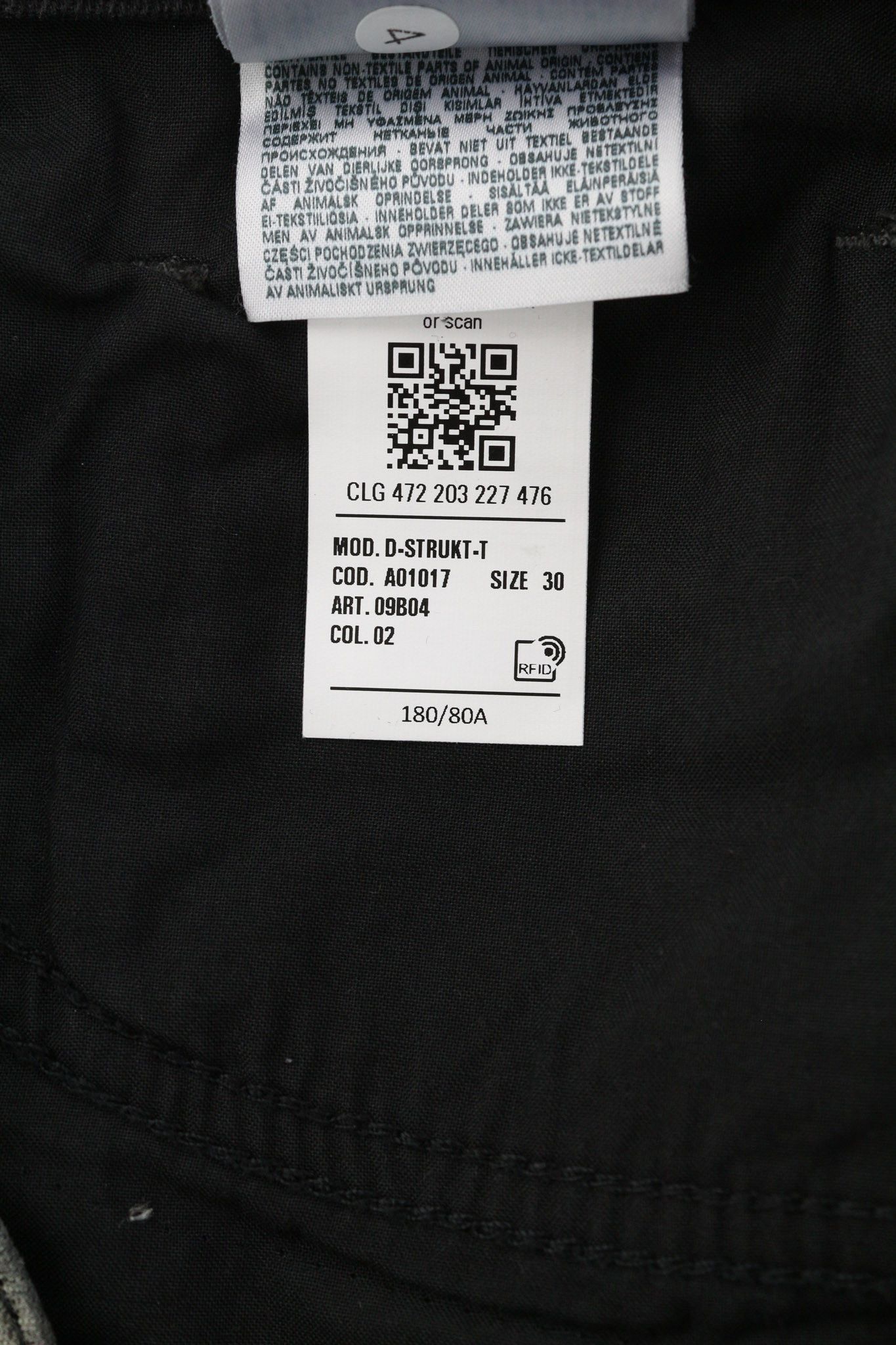 Diesel D-STRUKT JOGG 09B04 W30 Slim Stretch Black 40441 Size US 30 / EU 46 - 12 Thumbnail