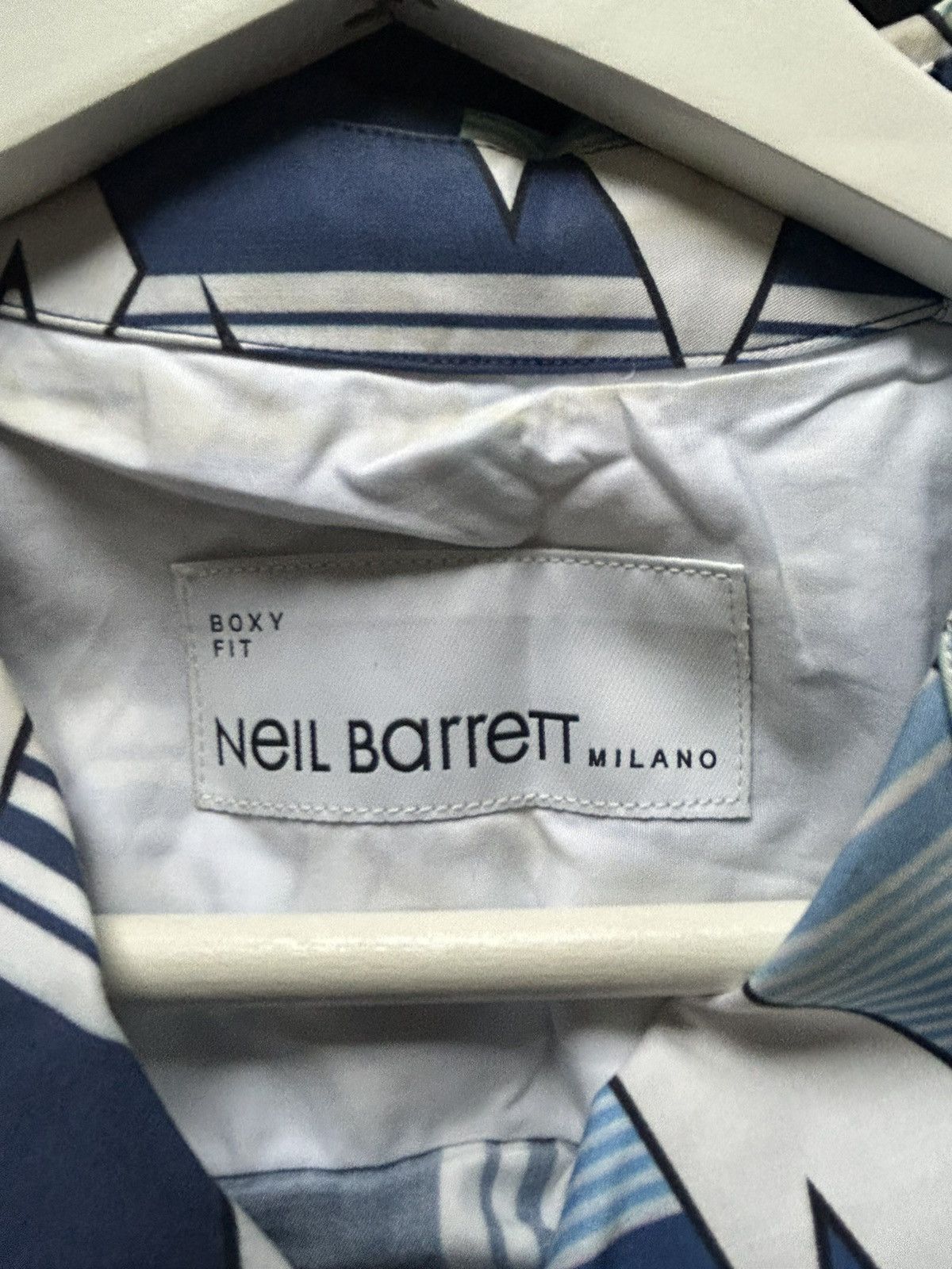 Neil Barrett Neil Barrett Boxy Fit Thunderbolt Shirt Size US XL / EU 56 / 4 - 3 Thumbnail