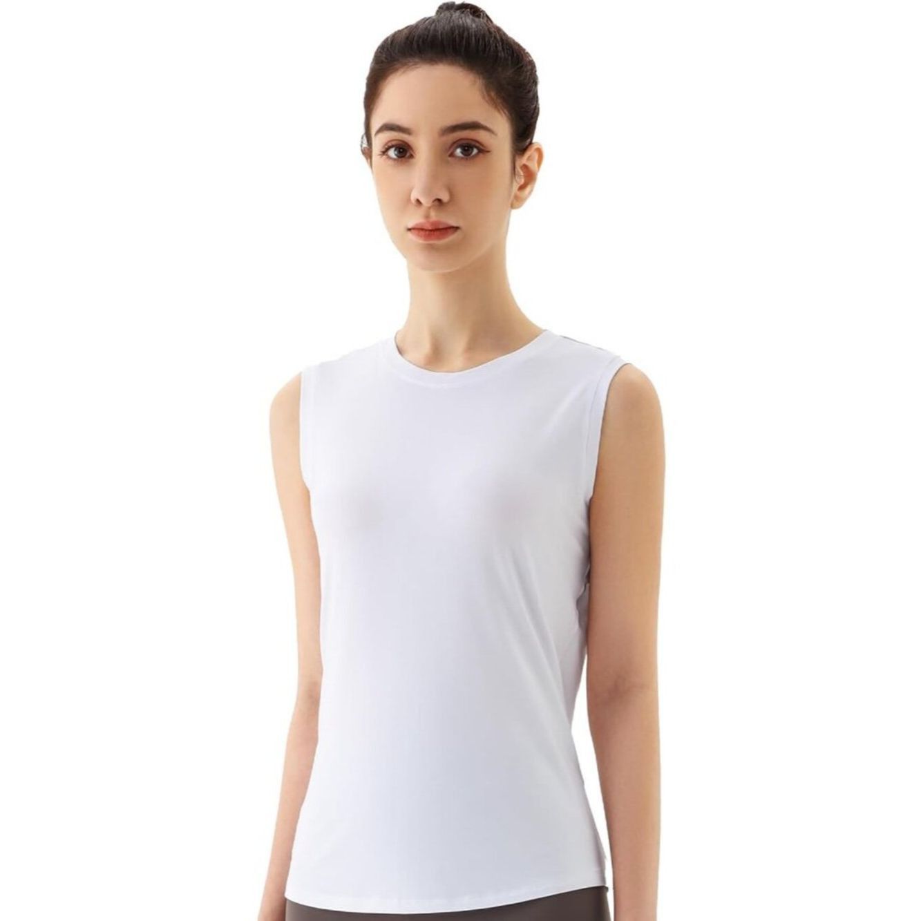 Other NWT New Vanmolrsa Sleeveless Yoga Open Back Workout White T Size L / US 10 / IT 46 - 1 Thumbnail