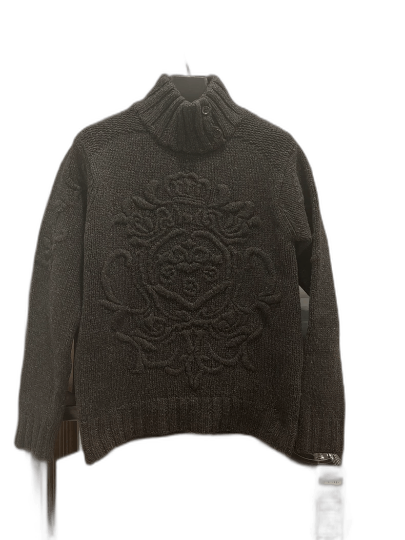 Dolce & Gabbana Dolce & Gabbana Embossed Crown Wool Sweater Size US L / EU 52-54 / 3 - 1 Thumbnail