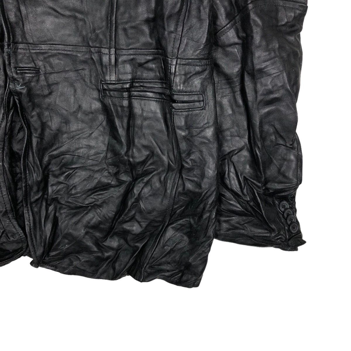 Issey Miyake 🔥Rare Licorice Genuine Leather Jacket Issey Miyake Size US L / EU 52-54 / 3 - 5 Thumbnail
