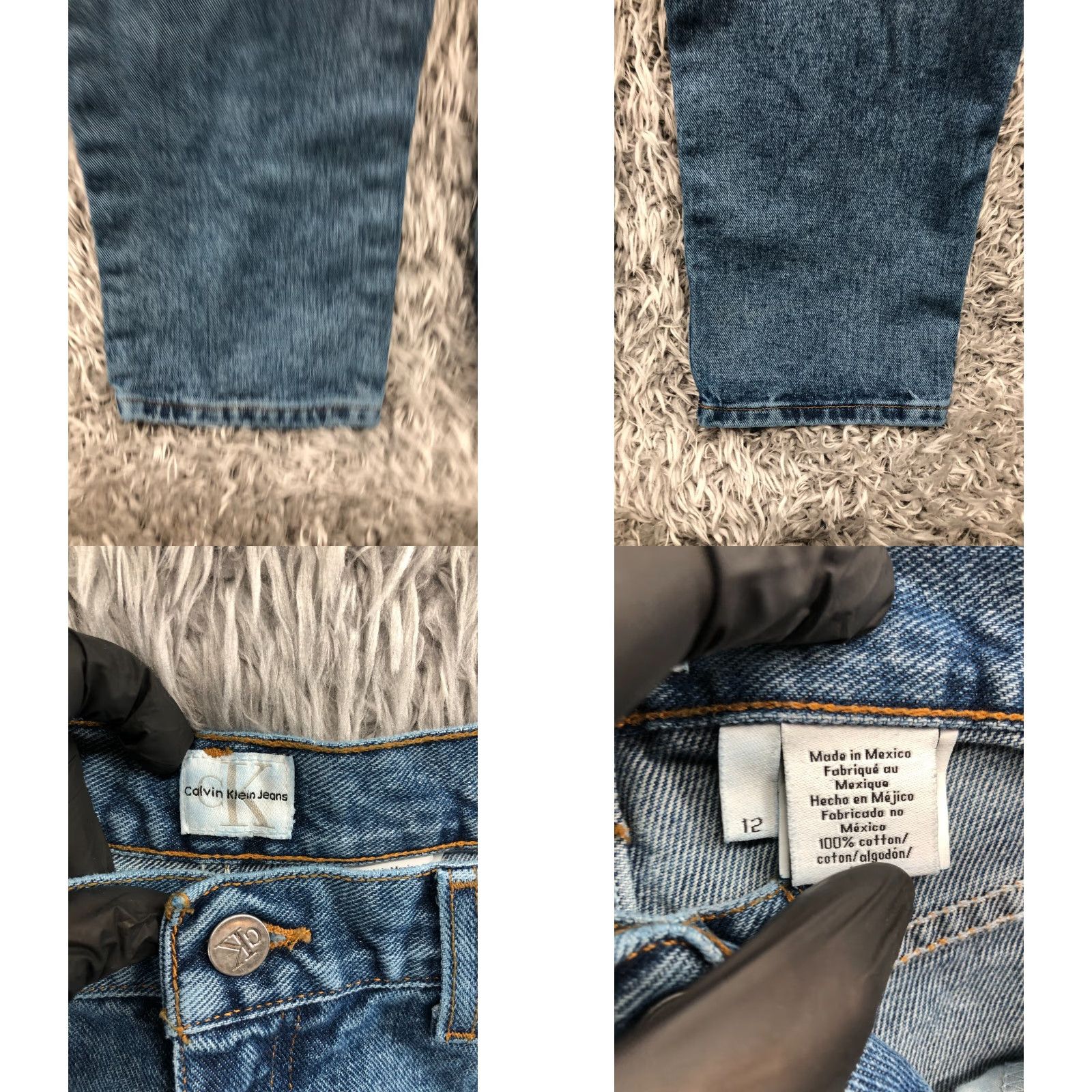 Calvin Klein Calvin Klein High Rise Mom Jeans Womens Blue Stone Wash Size 12 Easy Fit Size 34" / US 12 / IT 48 - 8 Thumbnail