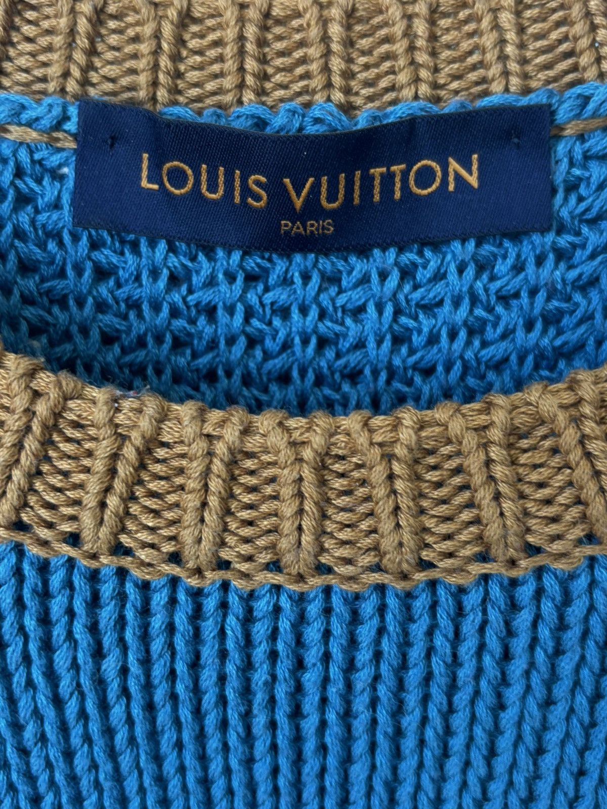 Louis Vuitton Louis Vuitton Graphic Stripe Chunky Knit Sweater Size US L / EU 52-54 / 3 - 7 Thumbnail