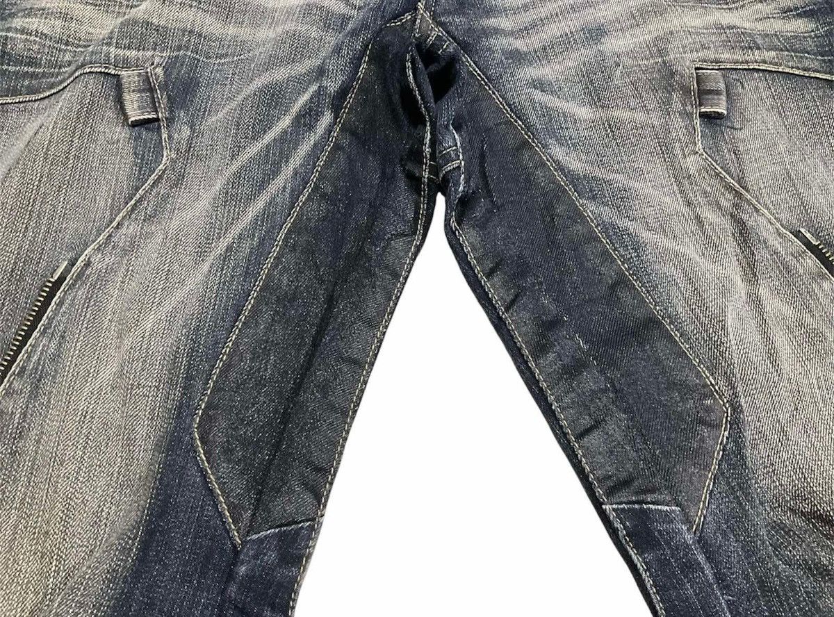 If Six Was Nine × Le Grande Bleu (L.G.B.) × PPFM 🔥Sick Y2K PPFM Panelled Layer Leather Denim Zipper Size US 33 - 7 Thumbnail