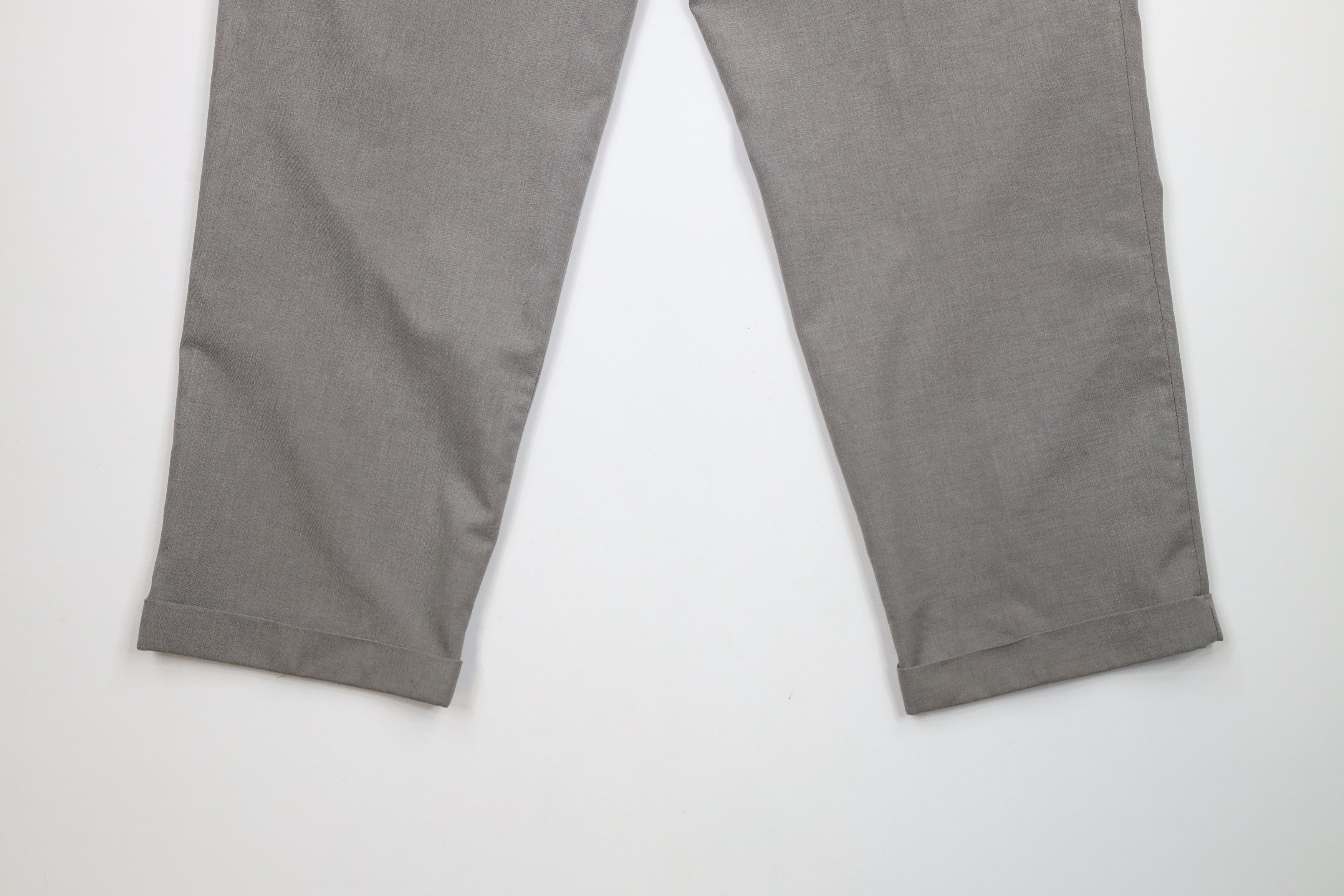 Levi's × Vintage Vintage 90s Levis Pleated Cuffed Wide Leg Chino Pants Gray Size US 34 / EU 50 - 15 Thumbnail