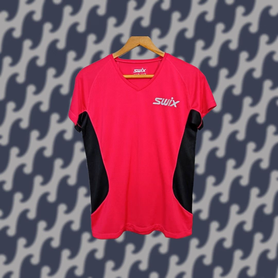Vintage SWIX Womens Pink T-Shirt Sport Top Tee Running Workout Short Sleeves XL Size XL / US 12-14 / IT 48-50 - 1 Thumbnail