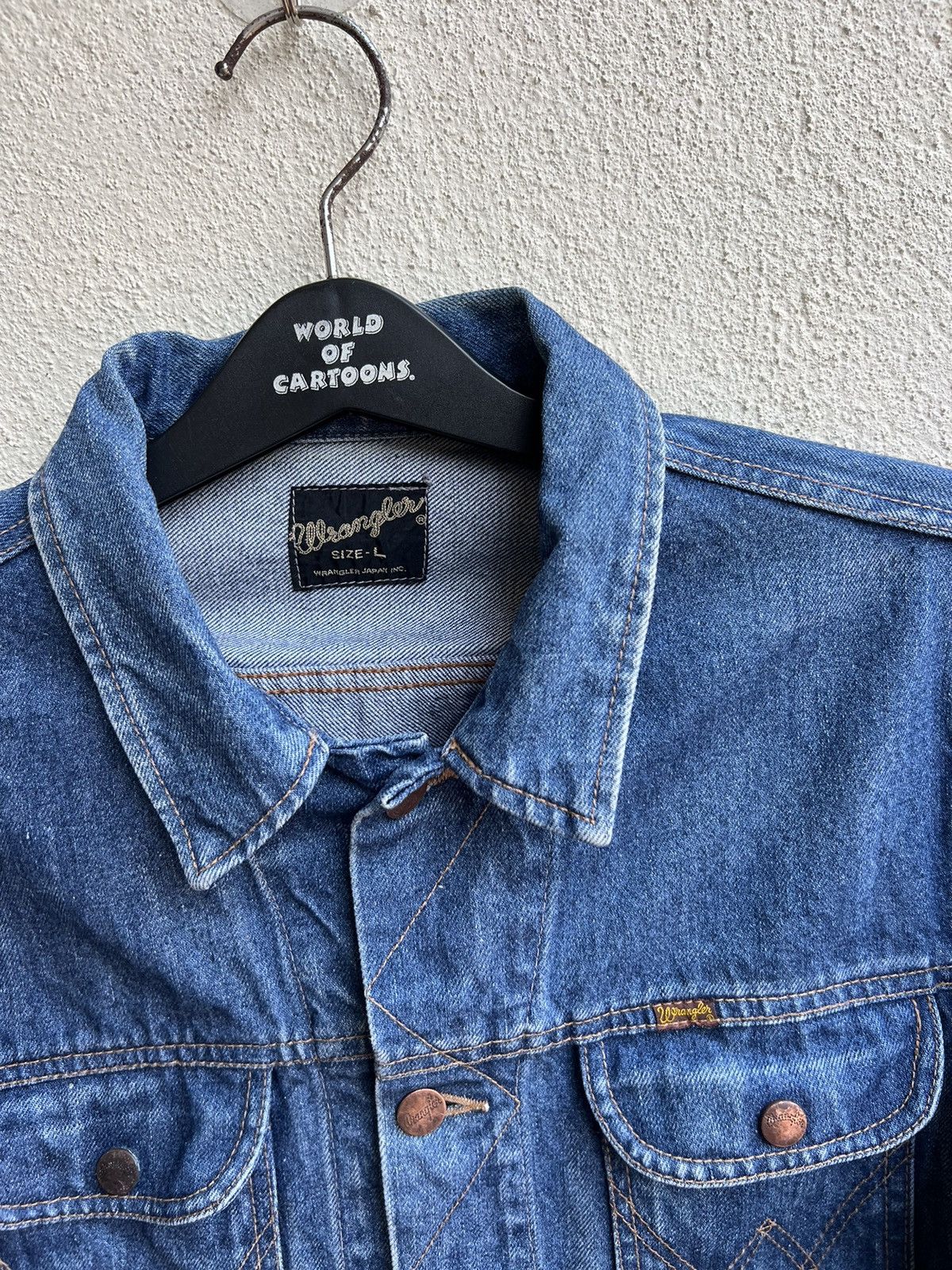 Vintage Vintage 90s Wrangler 4 Pocket Denim Jacket Size US M / EU 48-50 / 2 - 7 Thumbnail