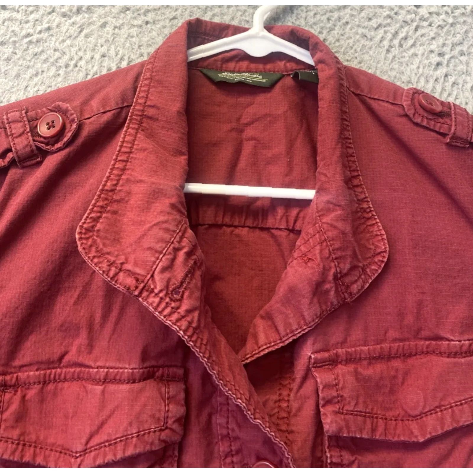 Eddie Bauer Eddie Bauer Jacket Womens Large Red Outdoors Cabincore / 105-22 Size L / US 10 / IT 46 - 3 Thumbnail