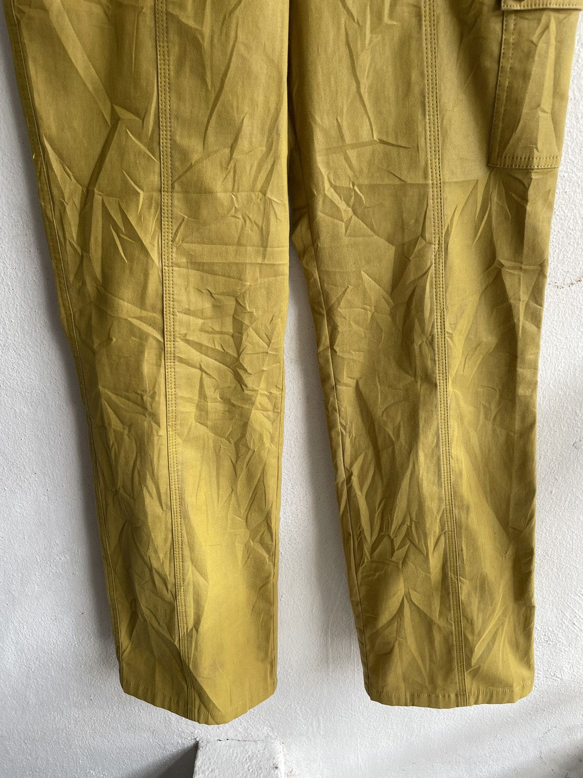 Designer × Japanese Brand Retro Christian Aujard Glossy mustard cargo wax pants Size 29" - 4 Thumbnail