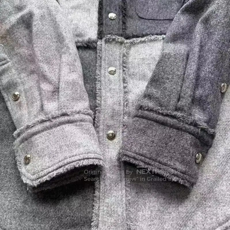 Thom Browne Thom Browne Grey Wool Women's Shirt . Size M / US 6-8 / IT 42-44 - 3 Thumbnail
