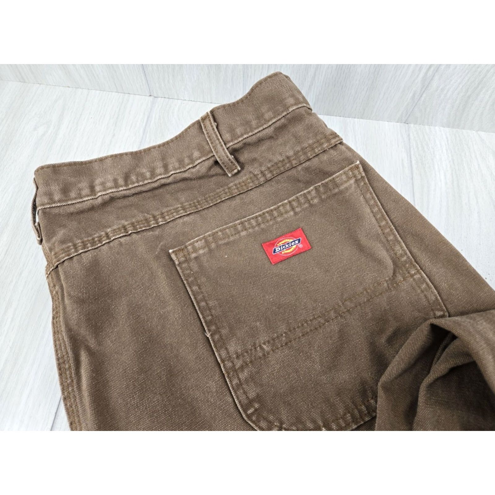 Dickies VINTAGE Dickies Pants Mens 42x32 Brown Baggy Canvas Carpenter Workwear Rugged Cotton Pants Regular Brown Mens 42 Inseam 32 Size US 42 / EU 58 - 3 Thumbnail
