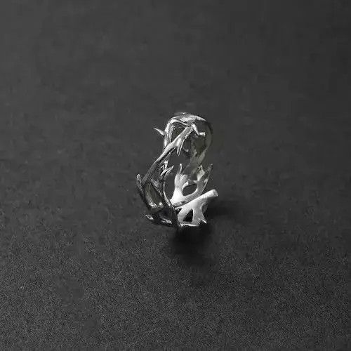 VIBE Adjustable Punk thorns ring Size ONE SIZE - 2 Thumbnail