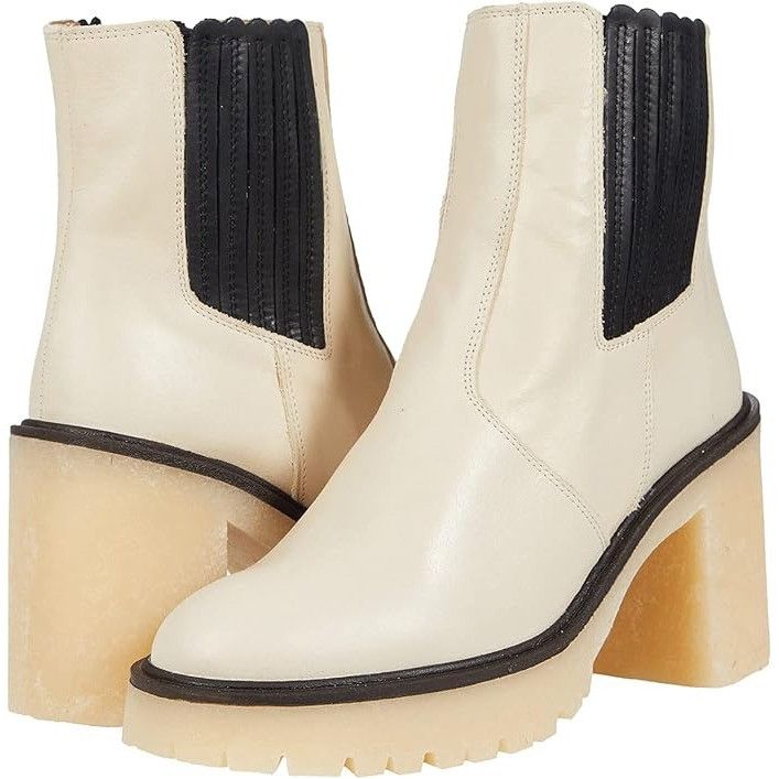 Free People Free People Women White James Chelsea Boot Chunky Heel NEW Size US 8 / IT 38 - 1 Thumbnail