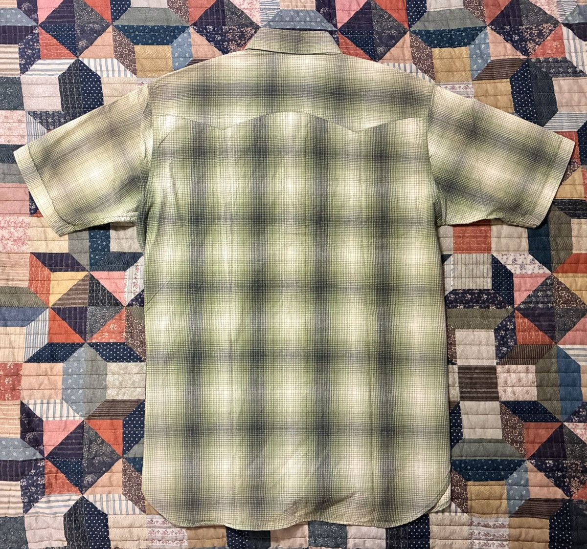 Sugar Cane SUGAR CANE TOYO ENTERPRISE SHADOW PLAID WESTERN SHIRT- LARGE Size US L / EU 52-54 / 3 - 11 Thumbnail