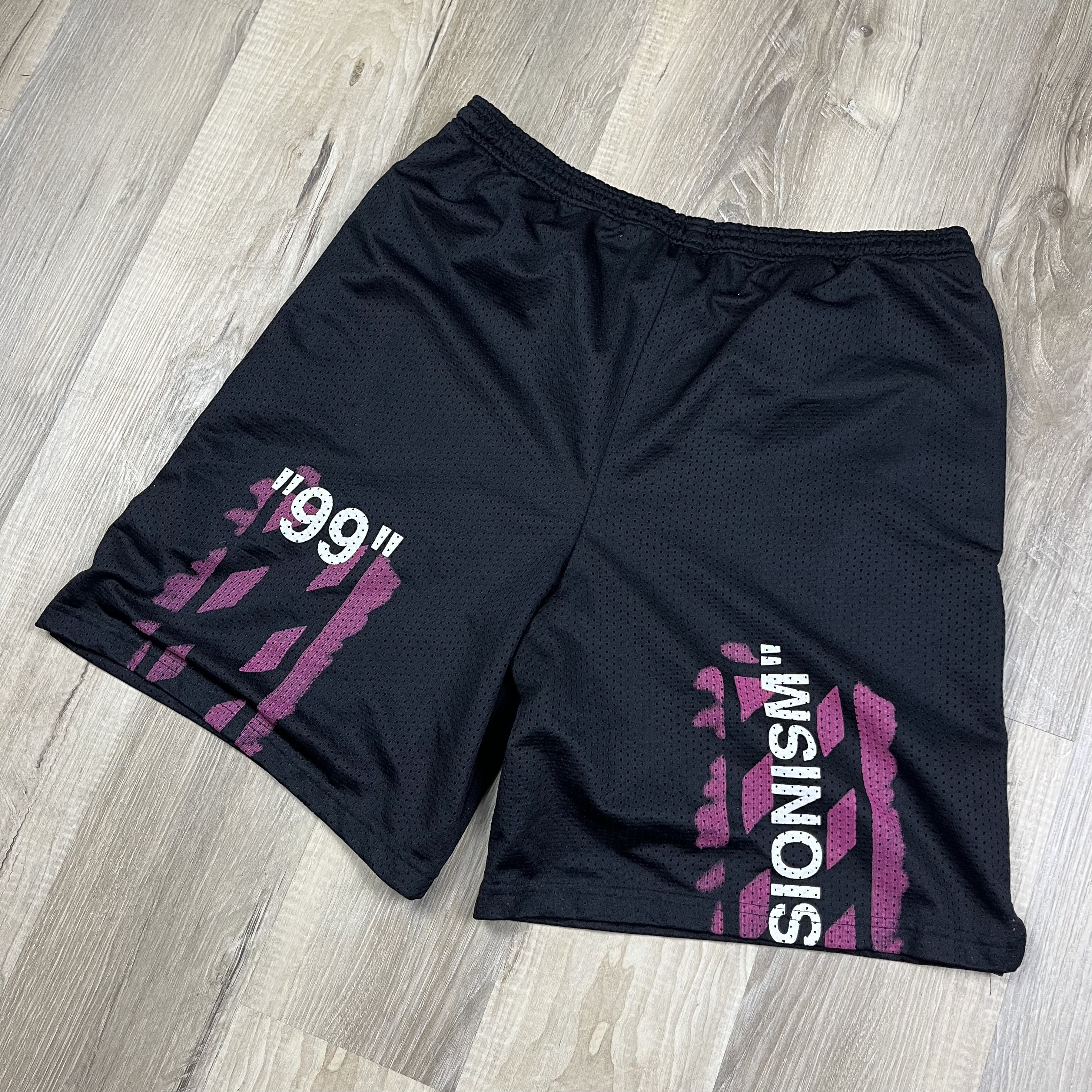 Off White Impressionism 99 Shorts Black Mesh XL Stencil