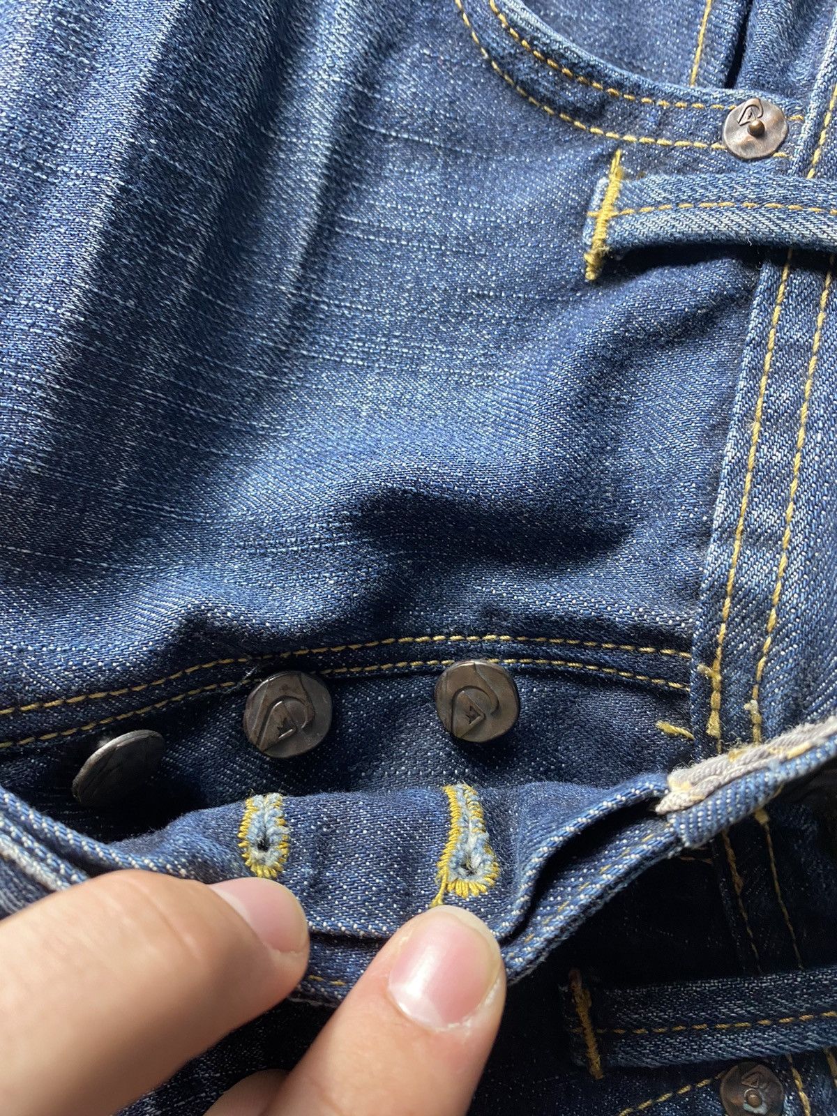 Billabong × Quiksilver × Rip Curl 💢90s Quicksilver Baggy Loose Fit Blue Denim Pants Mens Surf Size US 31 - 8 Thumbnail