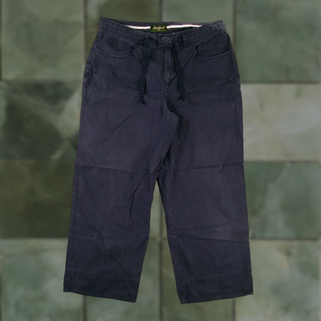 Eddie Bauer VINTAGE Eddie Bauer Pants Womens 6 Blue Capri Casual Hiking Comfort Drawstring Size 28" / US 6 / IT 42 - 1 Thumbnail