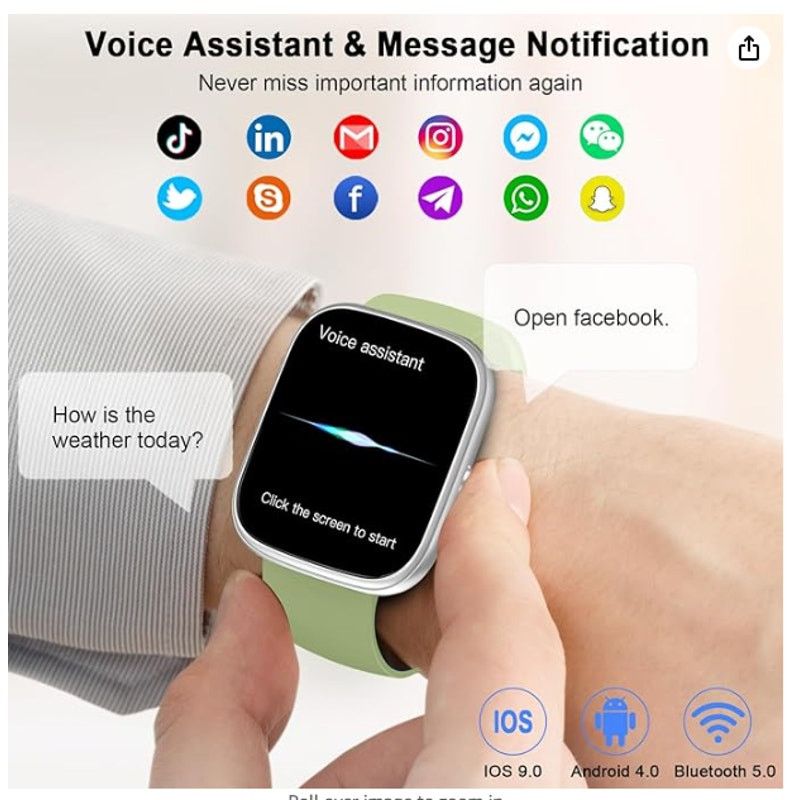 The Unbranded Brand Smart Watch (Answer/Make Call), 1.91" Tracker, 112+Sports Size 26 - 4 Thumbnail