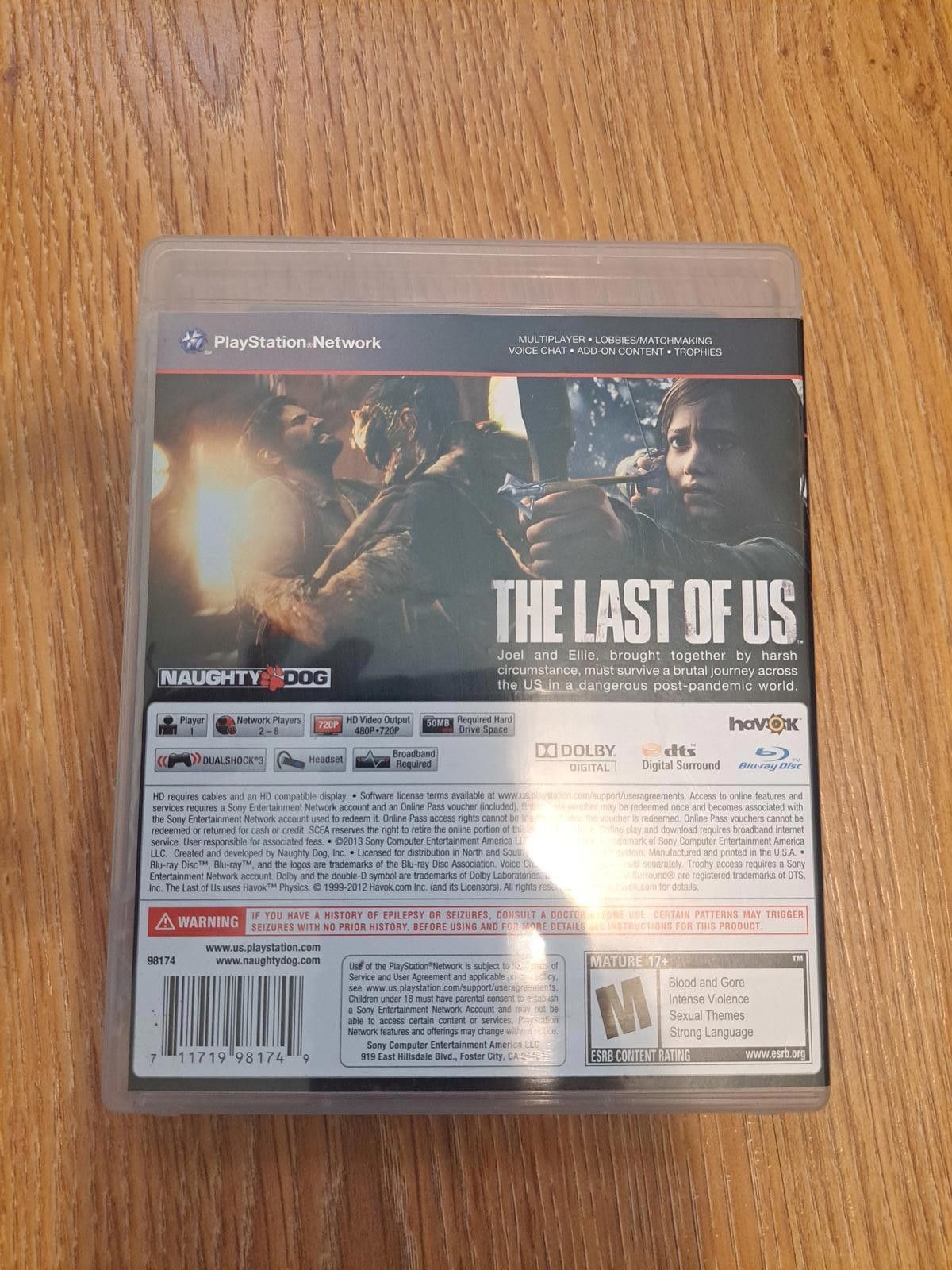Sony The Last Of Us PS3 Very Good Condition Size ONE SIZE - 2 Thumbnail