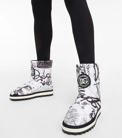 Dolce & Gabbana o1y0825 Padded Ankle Boots in White/Black Size US 6.5 / IT 36.5 - 5 Thumbnail
