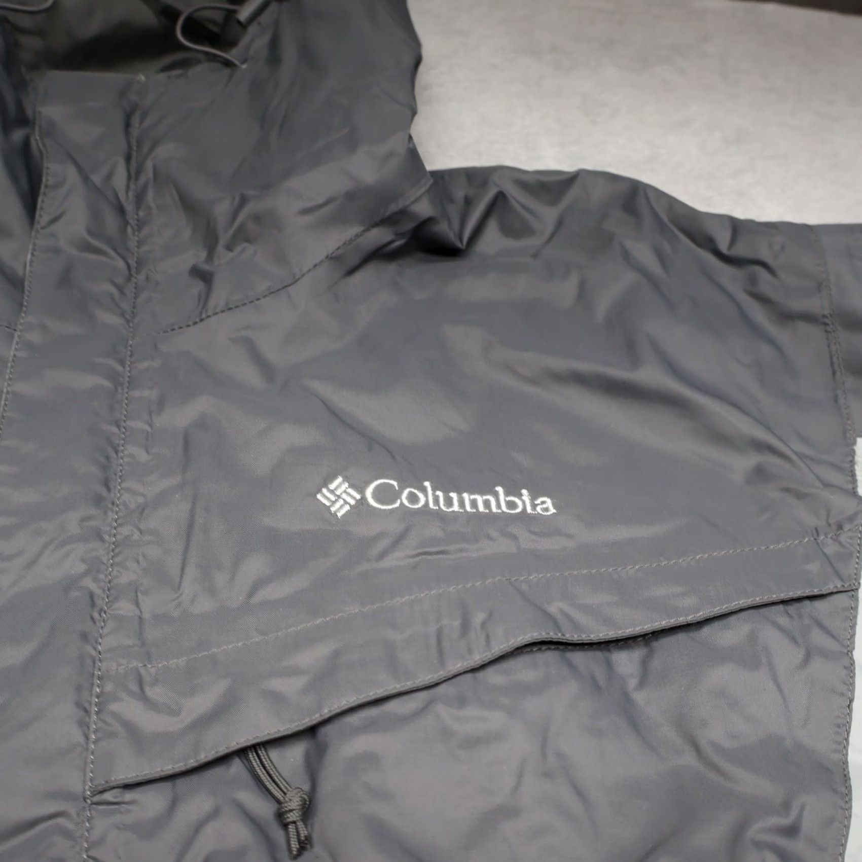 Rains Columbia Jacket Mens Large Gray Hooded Waterproof Full Zip Wind Rain Outdoor Size US L / EU 52-54 / 3 - 6 Thumbnail