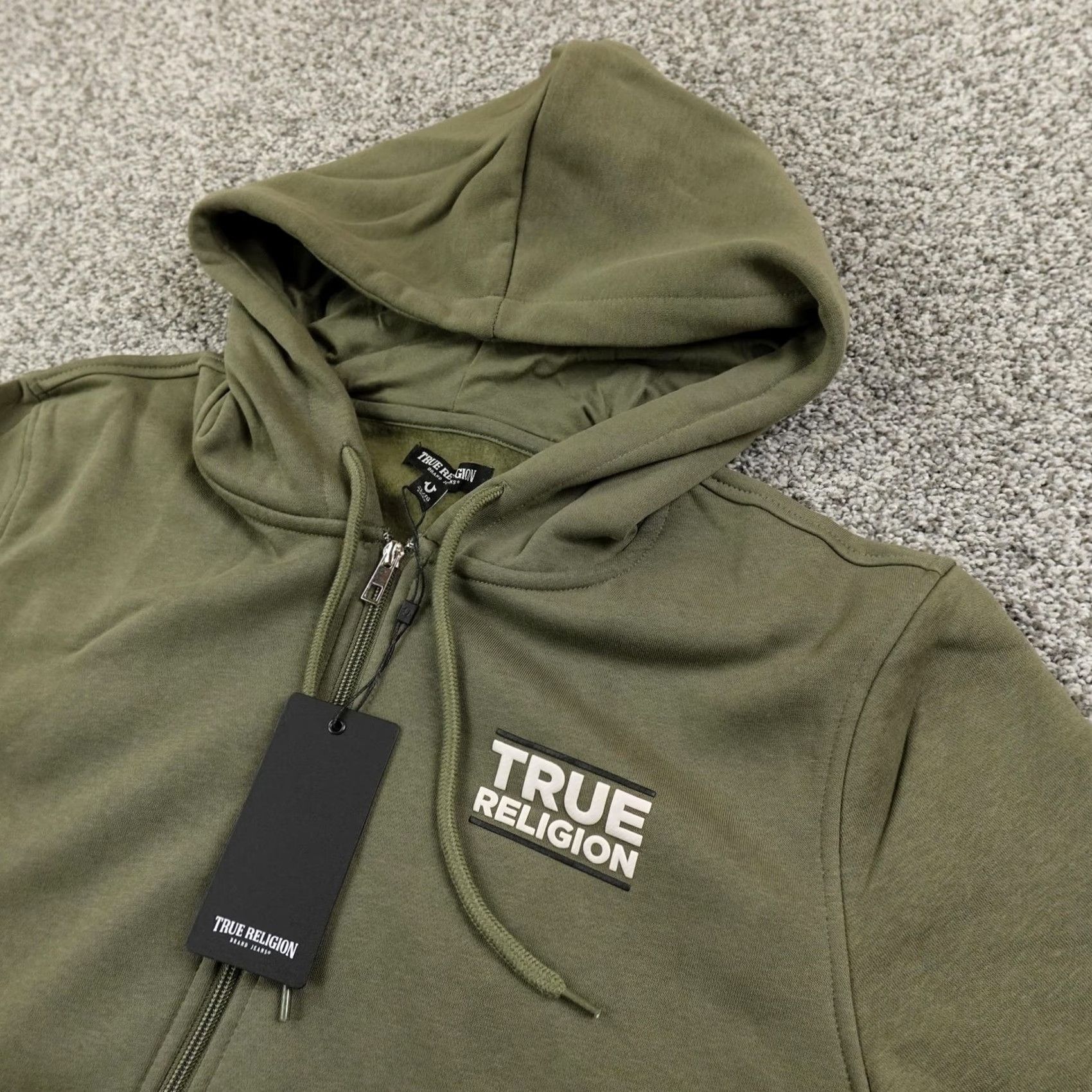 True Religion True Religion Hoodie Mens XL Green Buddha Graphic Full Zip Sweatshirt Jacket Size US XL / EU 56 / 4 - 2 Thumbnail