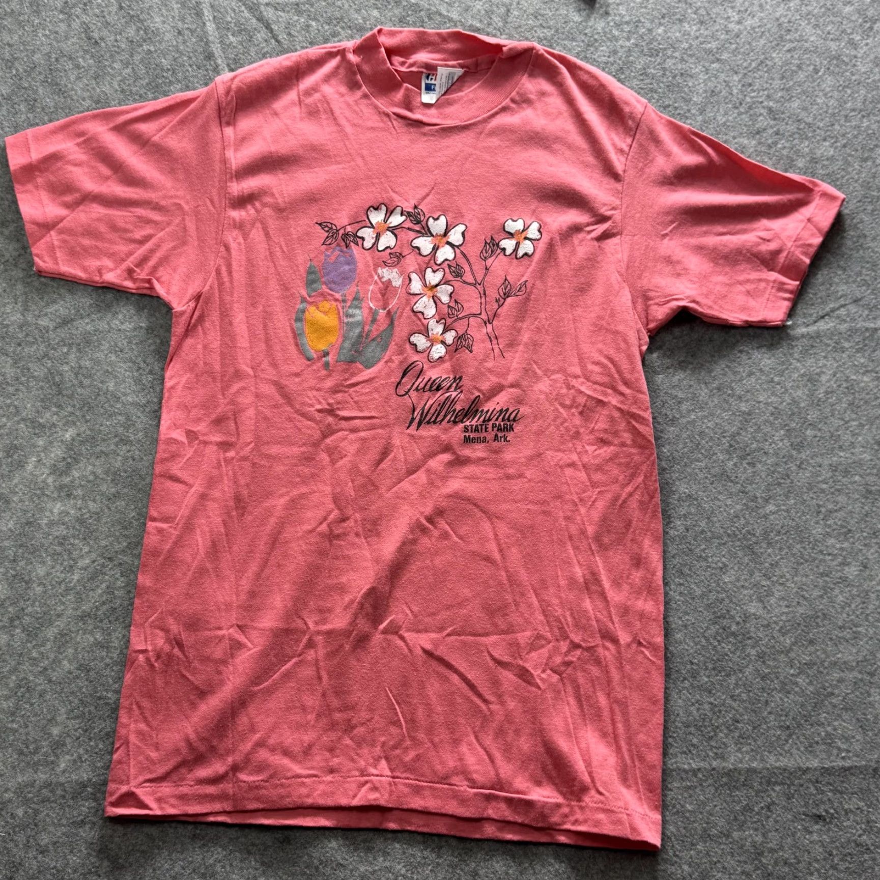 Hanes VINTAGE Hanes Shirt Mens M Pink Queen Wilhelmina State Park Graphic Tee USA Size US M / EU 48-50 / 2 - 2 Thumbnail