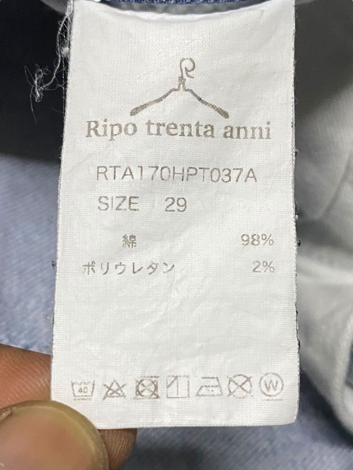 Japanese Brand Japanese Brand Rippo Trenta Anni Distressed Slim Jeans Size US 30 / EU 46 - 16 Thumbnail