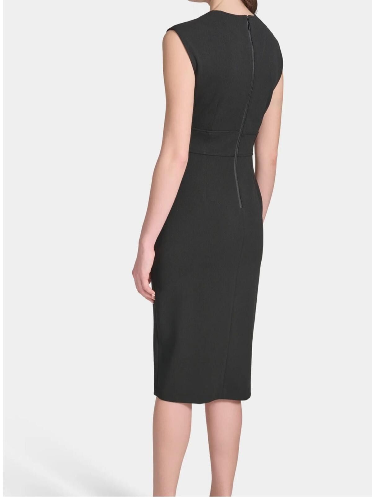 Calvin Klein Calvin Klein / Tulip Hem Sheath Dress / Black Size M / US 6-8 / IT 42-44 - 9 Thumbnail