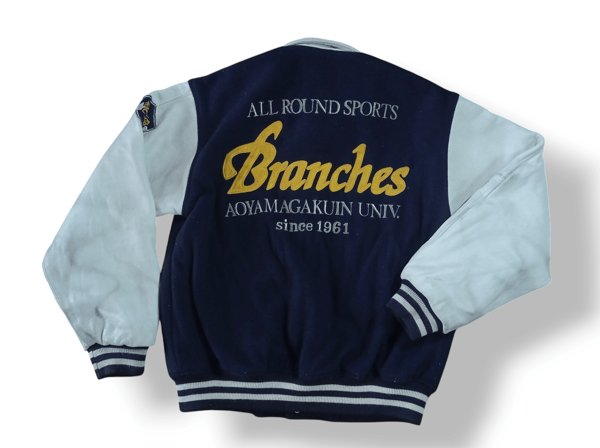 Vintage Vintage 90s Village Stone Varsity Jacket Size US M / EU 48-50 / 2 - 2 Thumbnail