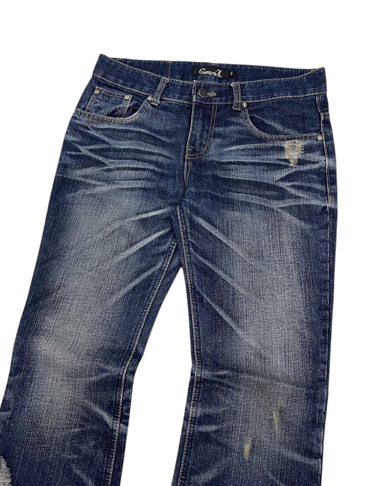 14th Addiction CavariA Japan Distressed Flare Jeans Size US 30 / EU 46 - 5 Thumbnail