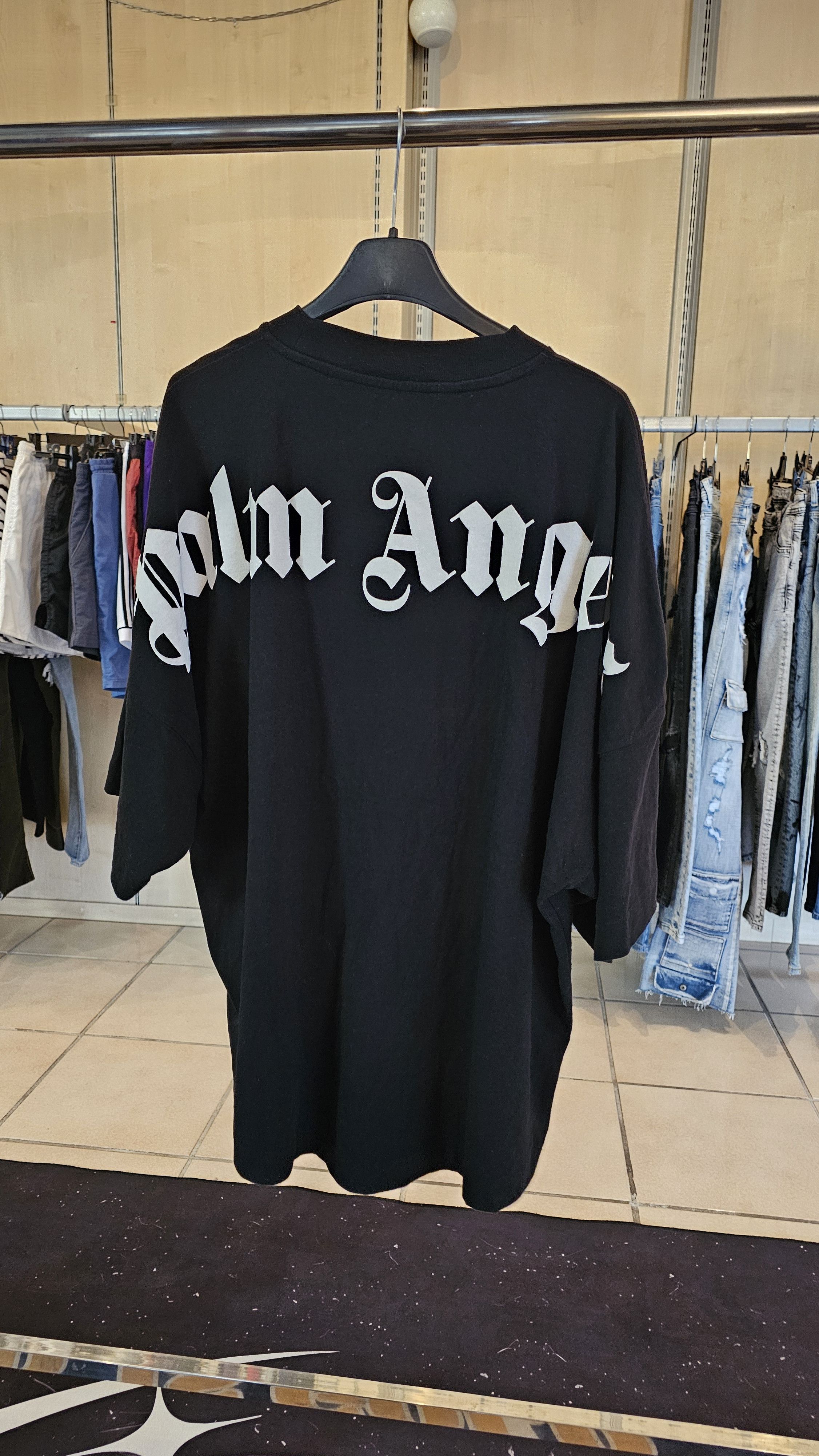 Palm Angels Palm Angels Big Logo Tee – Black Size US M / EU 48-50 / 2 - 2 Thumbnail