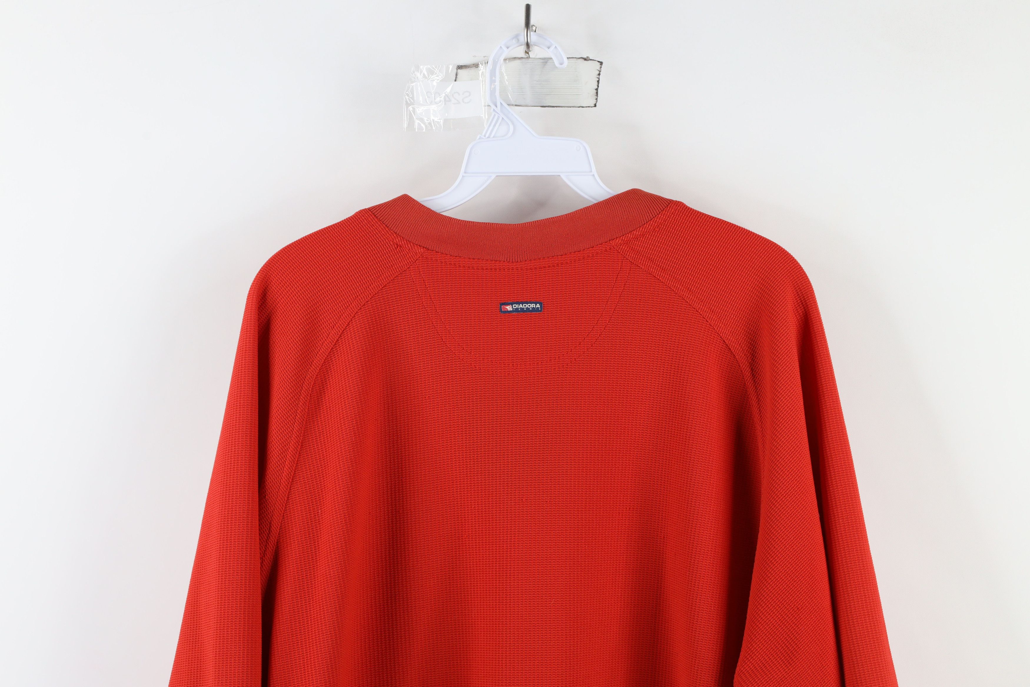 Diadora × Vintage Vintage 90s Diadora Waffle Knit Soccer Jersey Football Size US XL / EU 56 / 4 - 14 Thumbnail