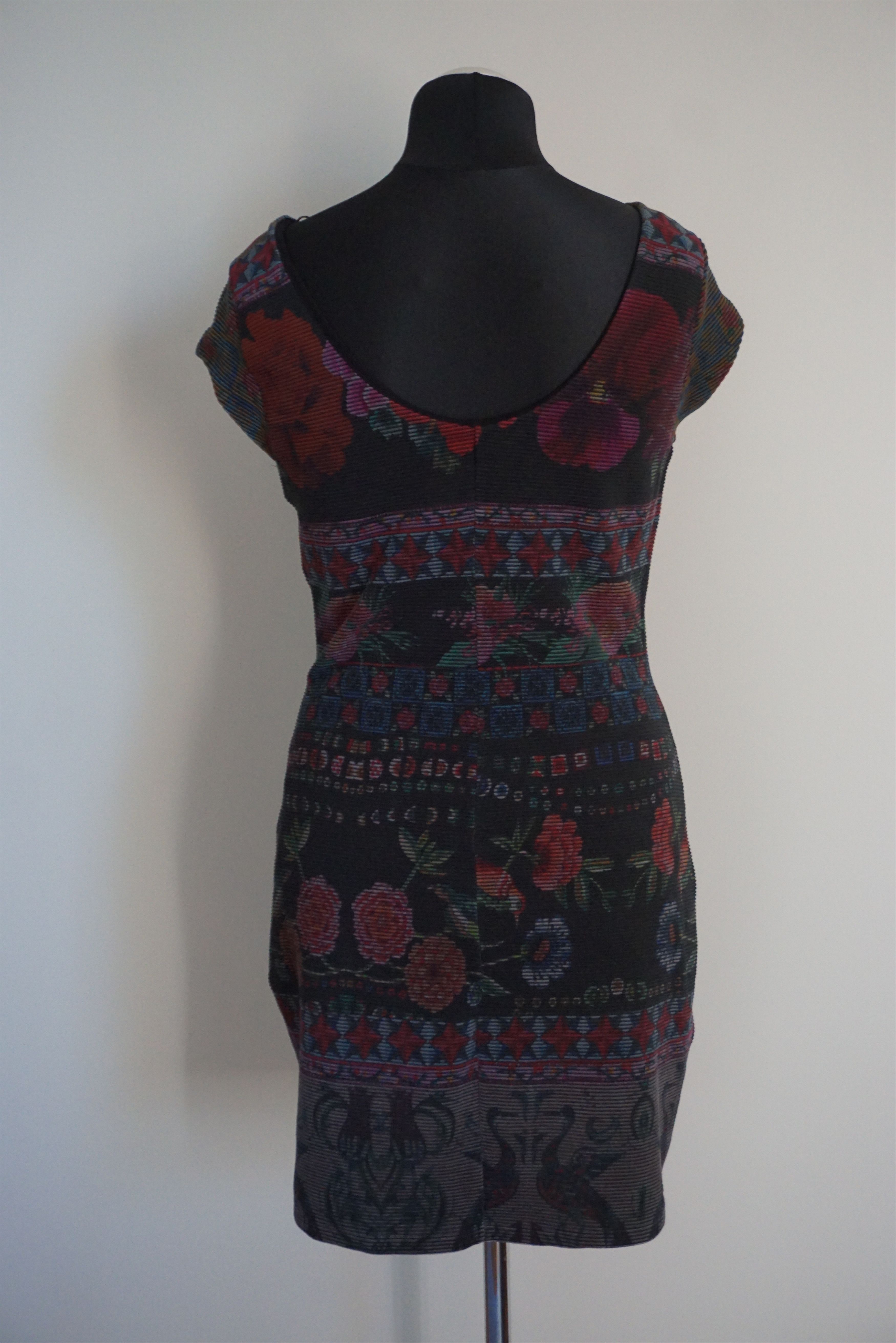 Designer Desigual pencil dress XL 10 12 floral slim fit boho Size XL / US 12-14 / IT 48-50 - 5 Thumbnail