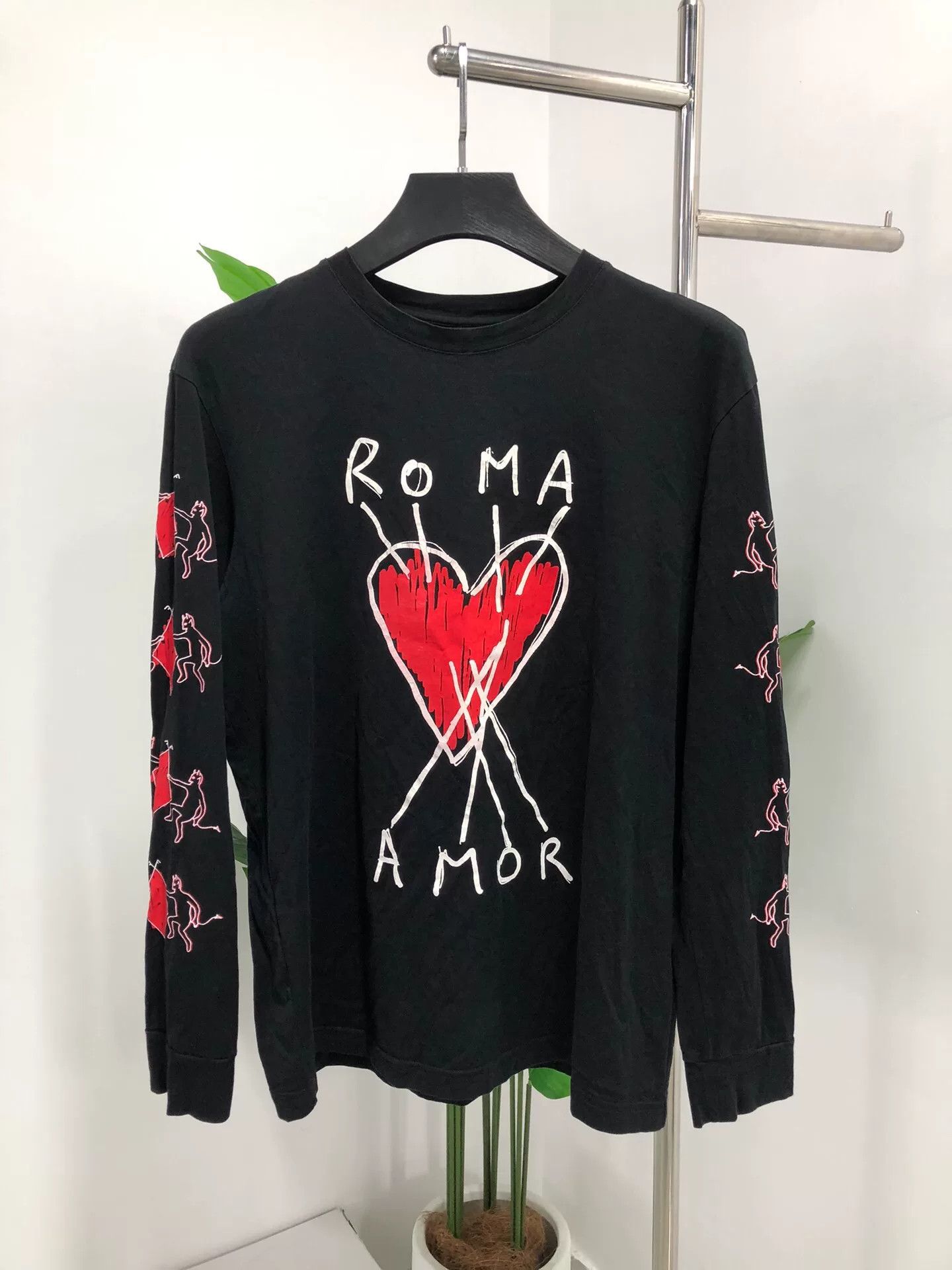 Fendi Fendi Graffiti Heart Print Black Sweatshirt Size S / US 4 / IT 40 - 1 Thumbnail