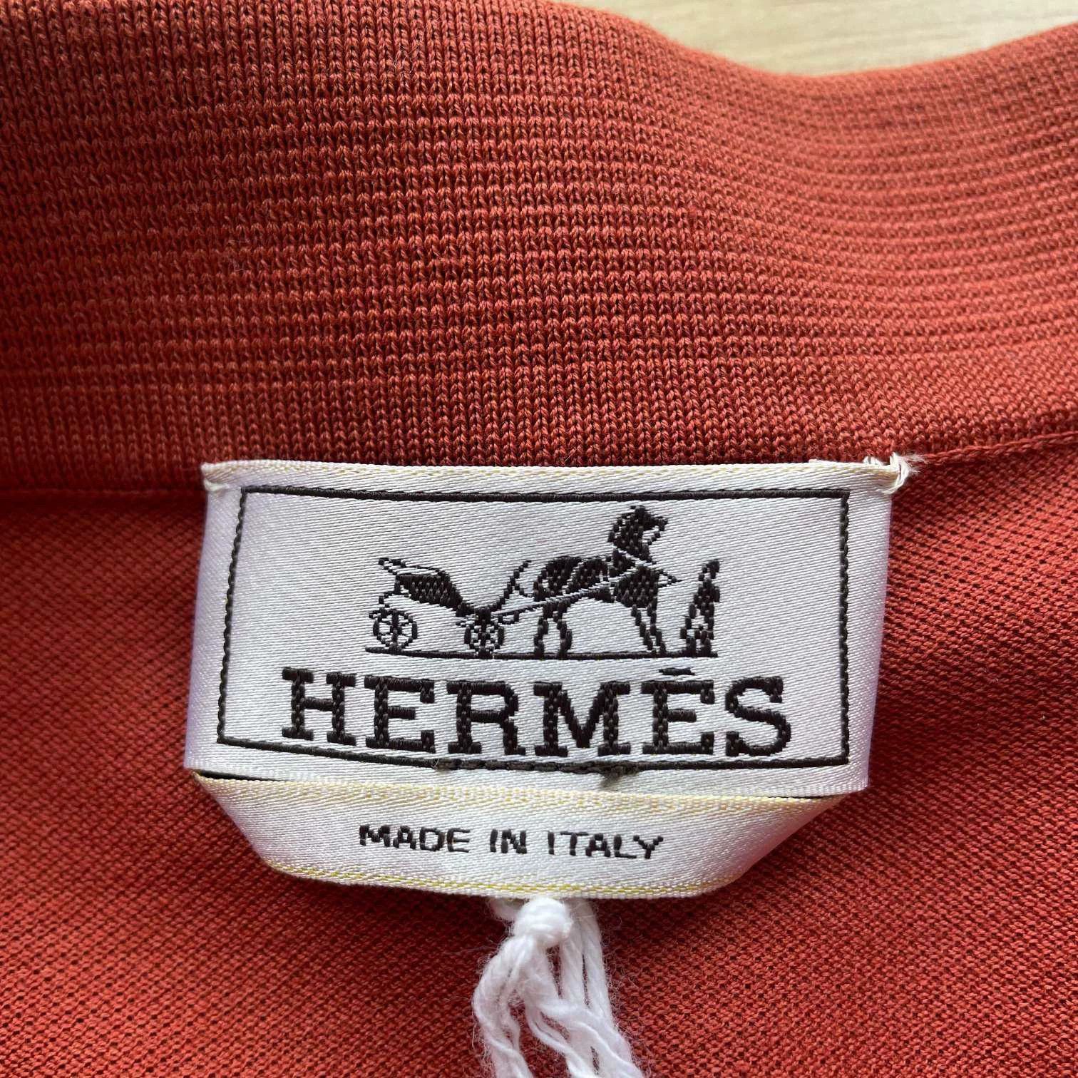 Hermes Hermes men's new Classic Orange polo shirt L Size US L / EU 52-54 / 3 - 5 Thumbnail