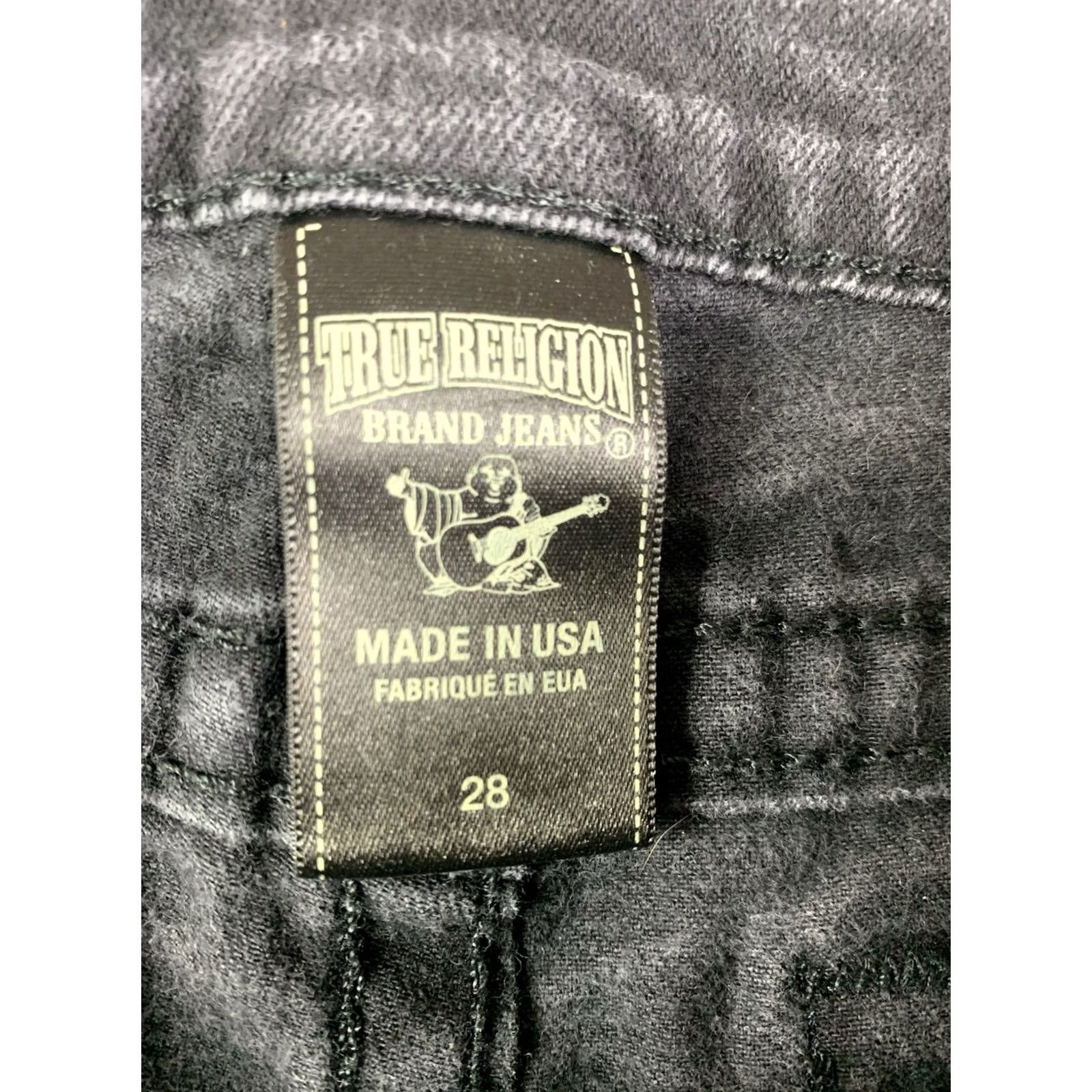 True Religion True Religion Black Denim Jeans Women 28 Halle Made in USA (fits 28x29) WAXN95CR0 Size 28" / US 6 / IT 42 - 3 Thumbnail