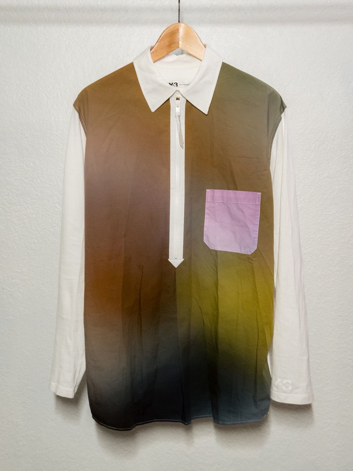 Adidas × Y-3 Y-3 white/multicolor long sleeve shirt SS14 - Size M Size US M / EU 48-50 / 2 - 1 Thumbnail
