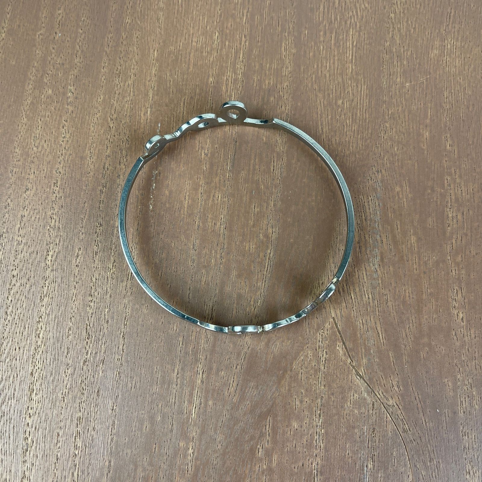 Other Dainty Silver LOVE Bangle Bracelet Minimalist Romantic NWOT Size ONE SIZE - 12 Thumbnail