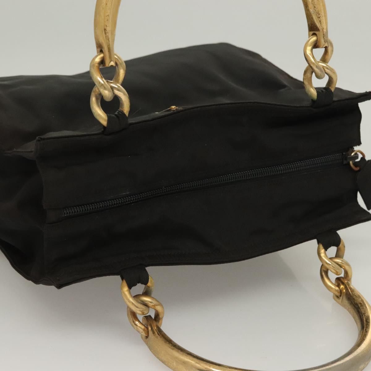 Prada PRADA Hand Bag Nylon Black Gold Size ONE SIZE - 6 Thumbnail