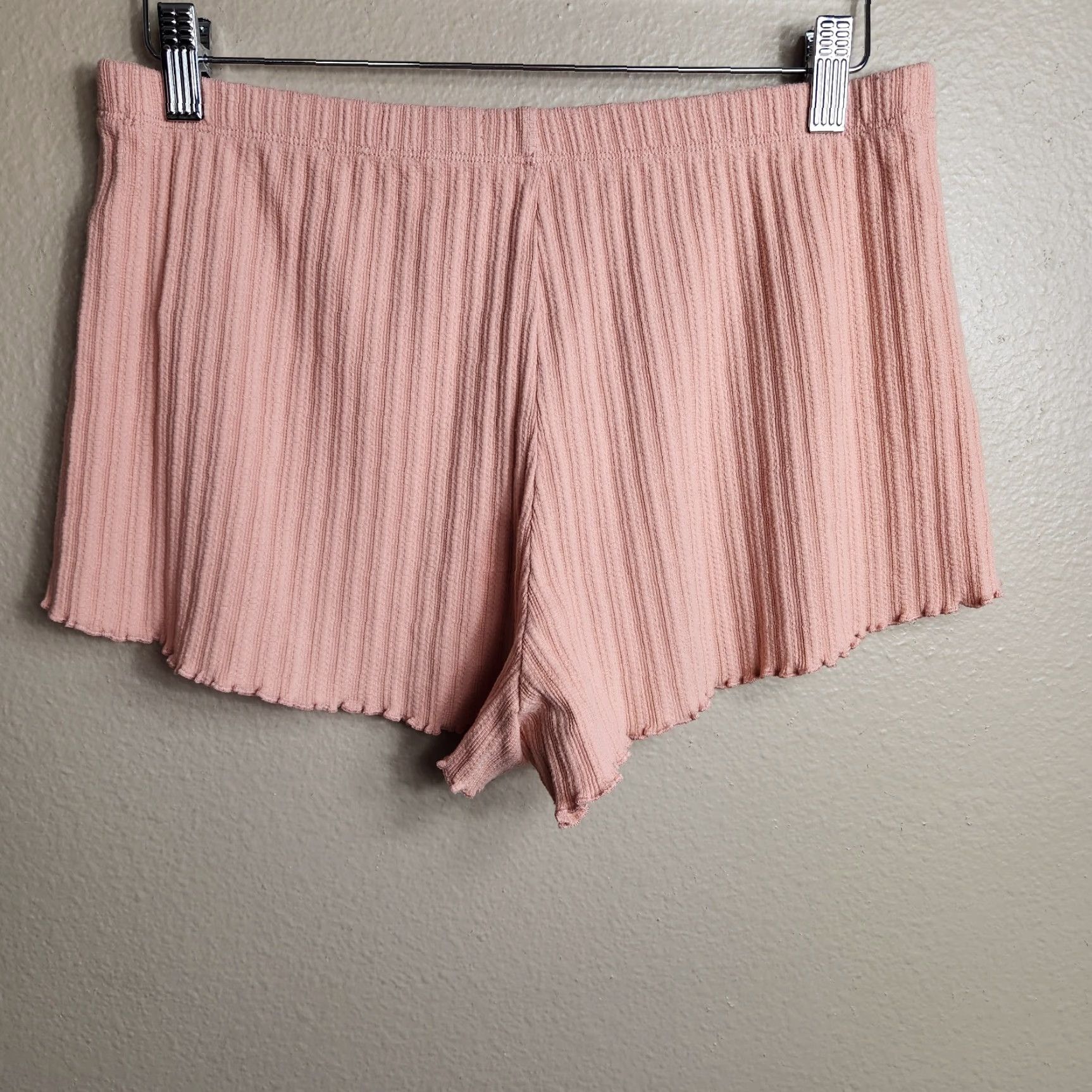 Madewell Madewell Shorts |M| Light Pink/Antique Coral Ribbed Knit Pajama Shorts Womens RPH? Size 32" / US 10 / IT 46 - 3 Thumbnail
