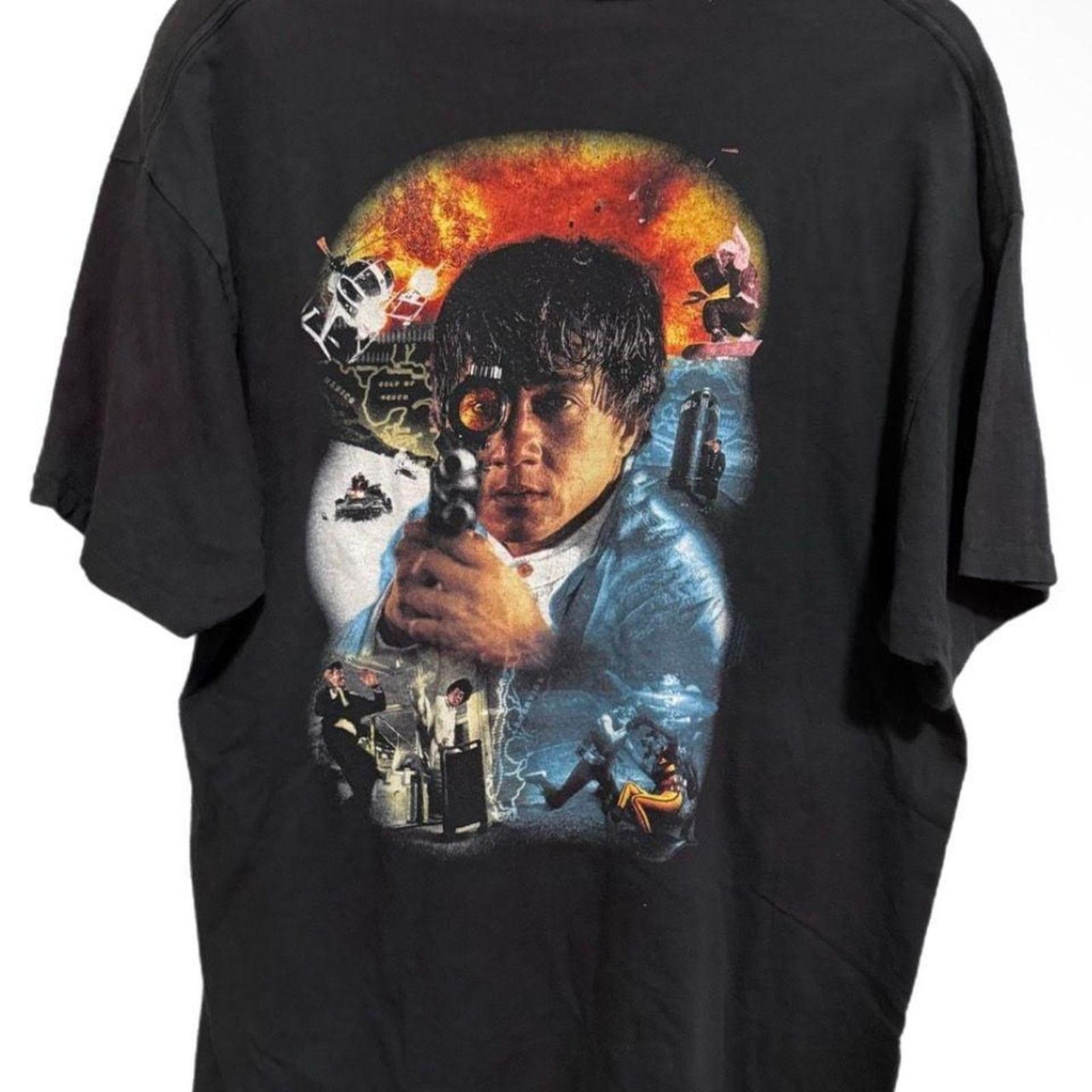 Fruit Of The Loom 90s Vintage single stitch jackie chans first strike Size US XL / EU 56 / 4 - 1 Thumbnail