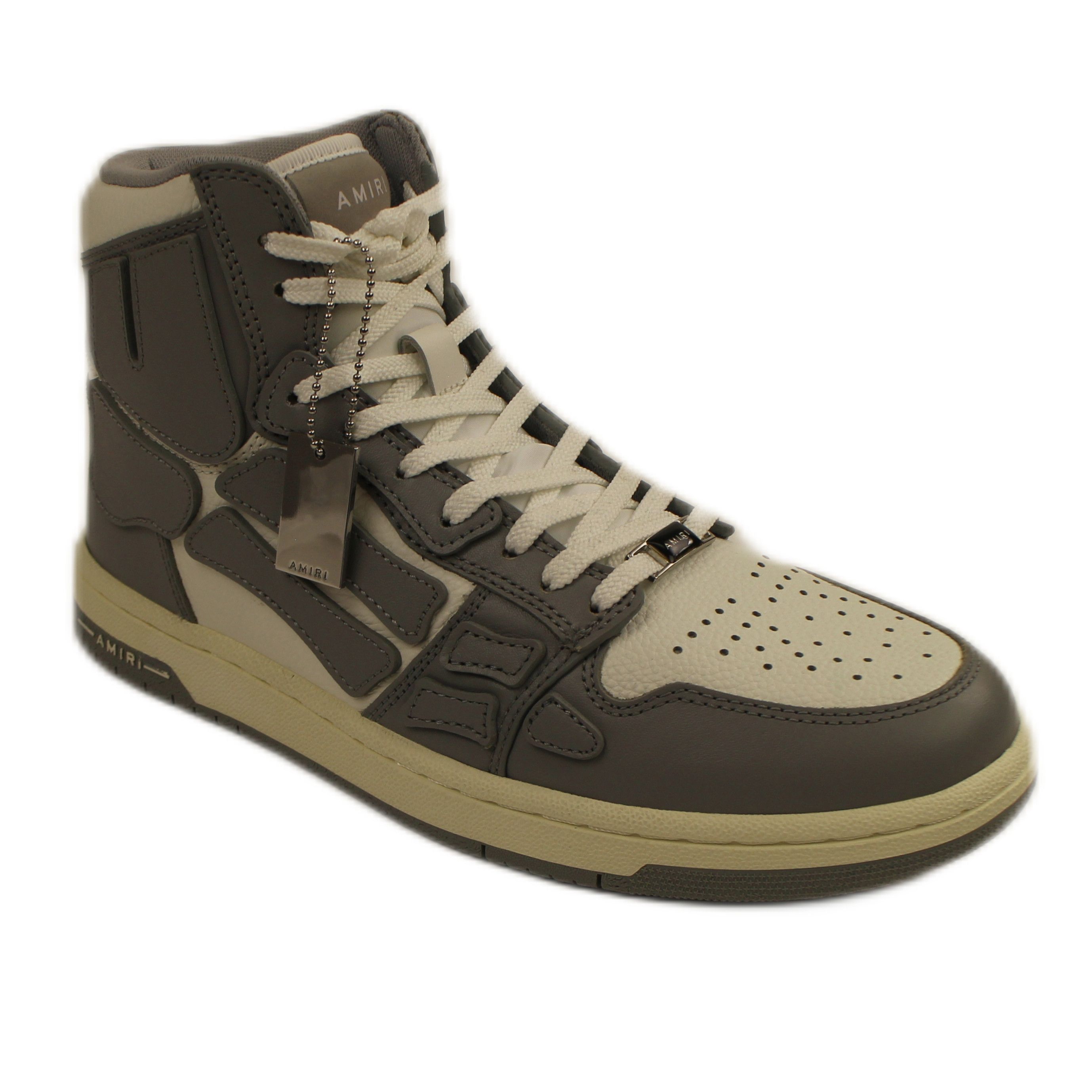 image of Amiri Skel Top Hi Grey&white Sneakers Size 48, Men's